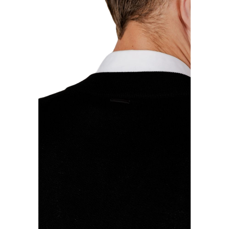 Antony Morato Black Wool Cardigan for Timeless Elegance