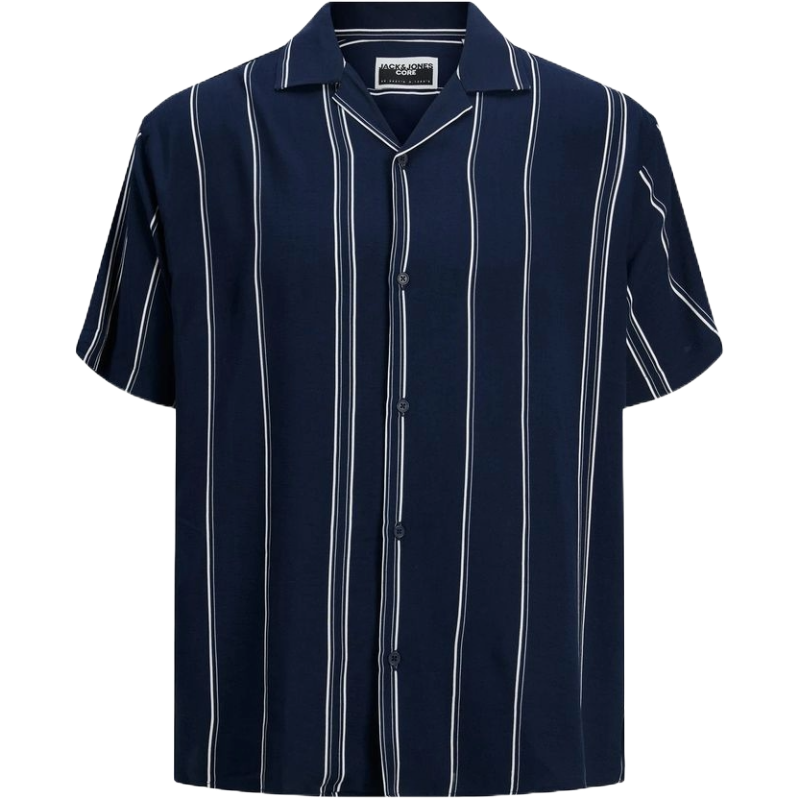 Jack & Jones Blue Viscose Shirt for Effortless Summer Elegance