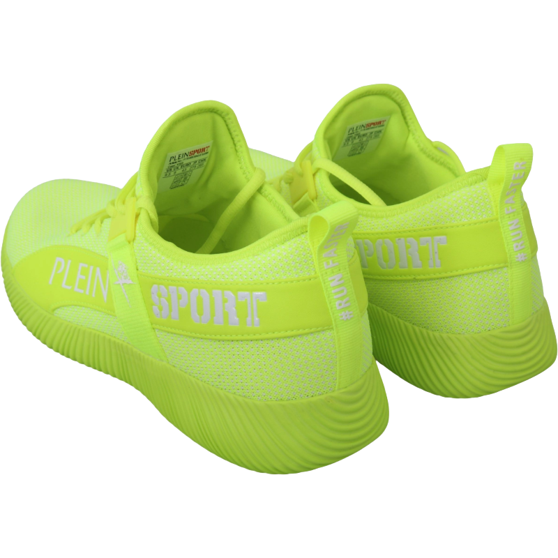 Philipp Plein Light Green Leather Sneakers for Elevated Style
