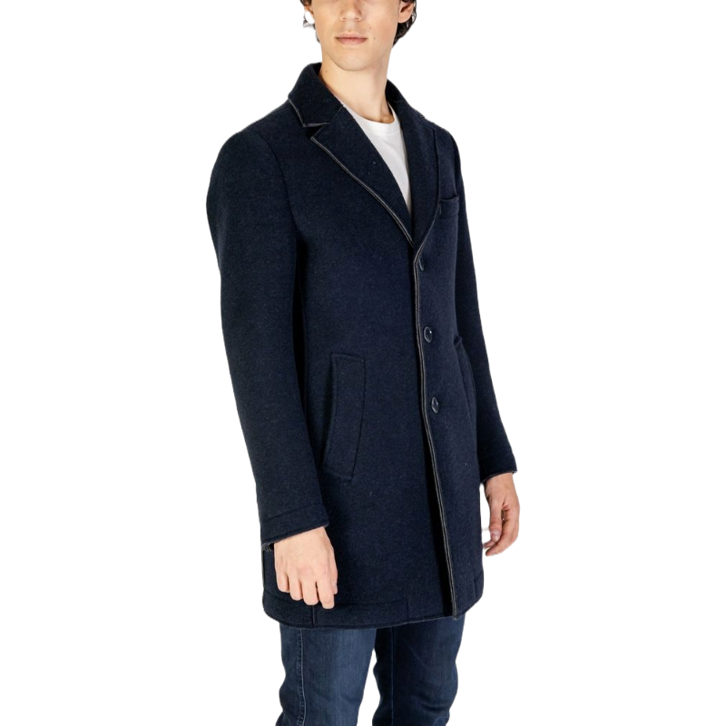 Hydra Clothing Navy Blue Wool Jacket for Elevated Style