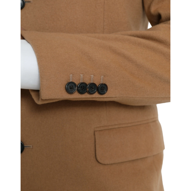 Prada Brown Cashmere 2 Piece Single Breasted Suit Elegance