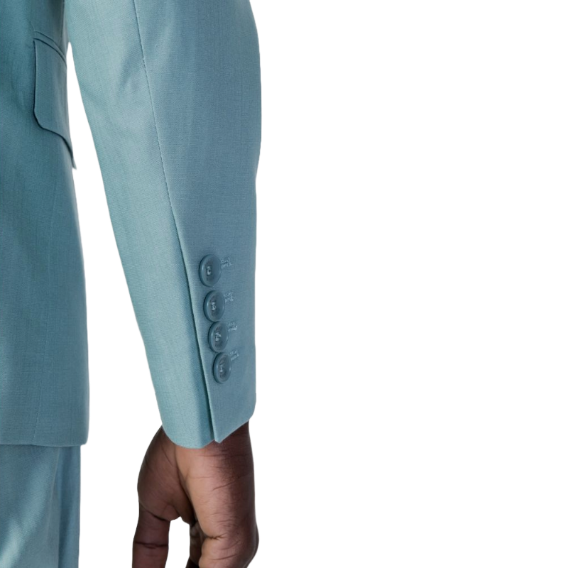 Turquoise Tencel Suit for Effortless Sophistication