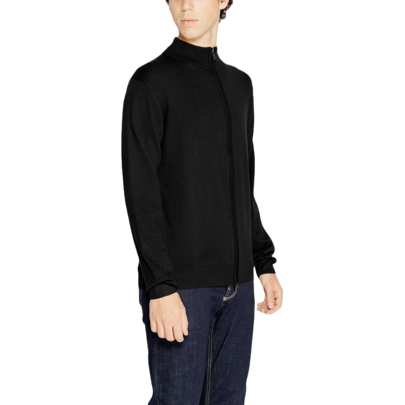 Hamaki-Ho Black Viscose Cardigan for Effortless Elegance