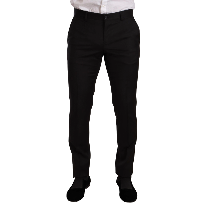 Dolce & Gabbana Charcoal Wool Elegant Slim Fit Suit