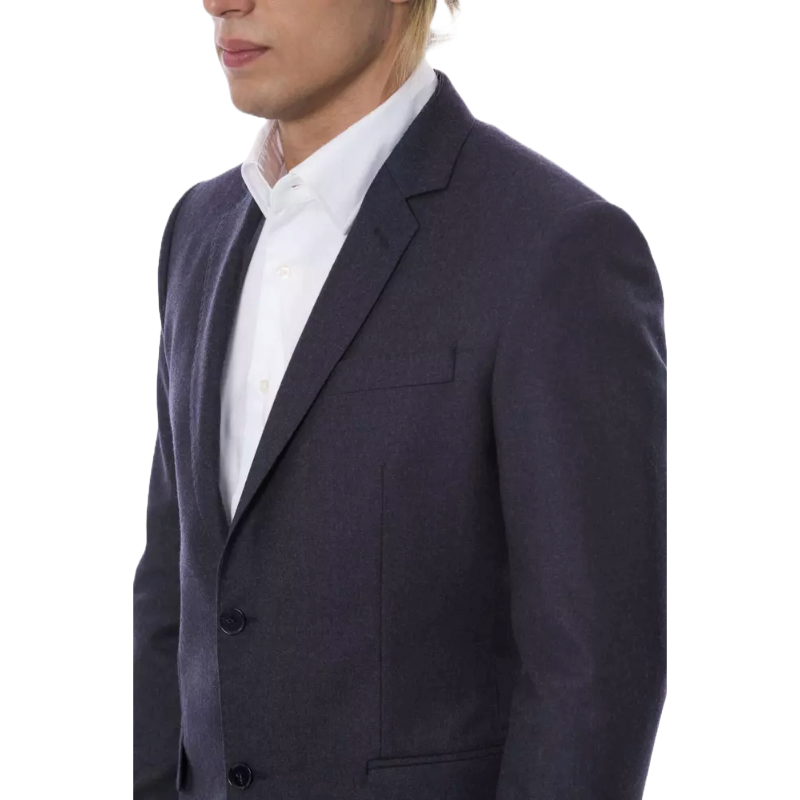 Burberry Navy Blue Wool Blazer for Timeless Elegance