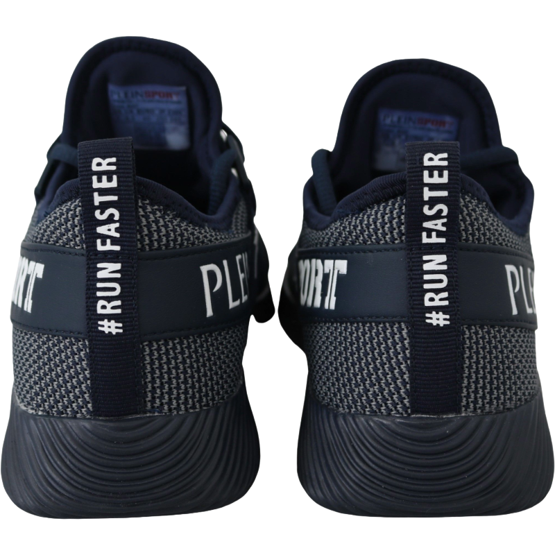 Plein Sport Blue Indaco Canvas Carter Sneakers Luxury Style