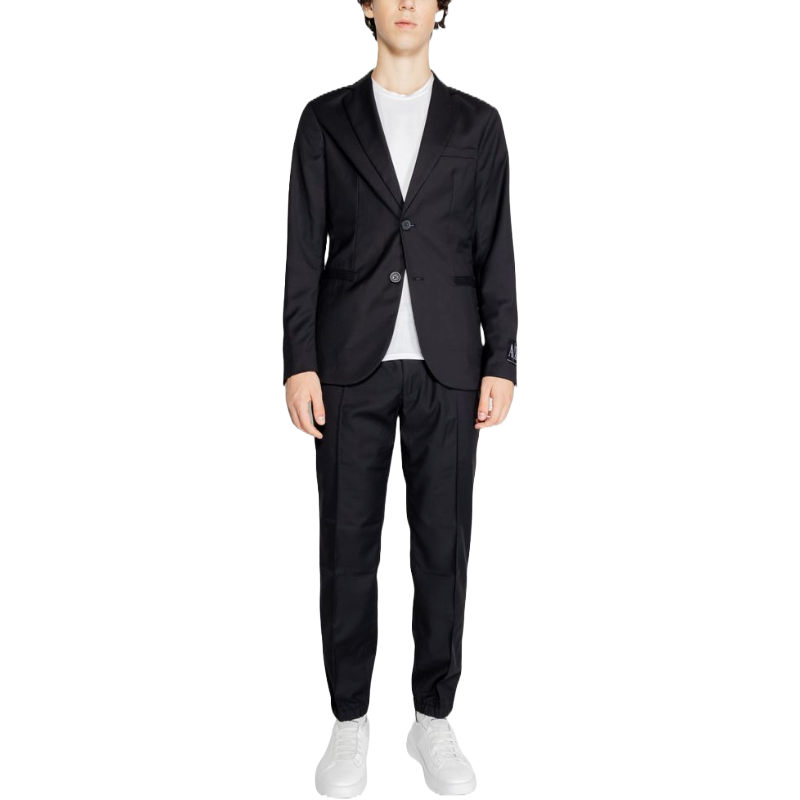Armani Exchange Black Wool Blazer for Timeless Sophistication