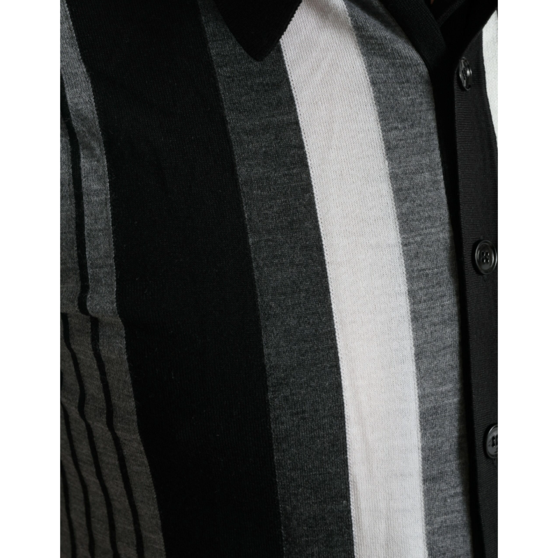 Dolce & Gabbana Grey Silk Blend Cardigan
