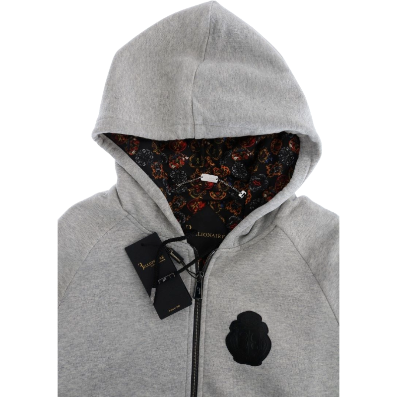 Billionaire Italian Couture Light Gray Cotton Sweatsuit