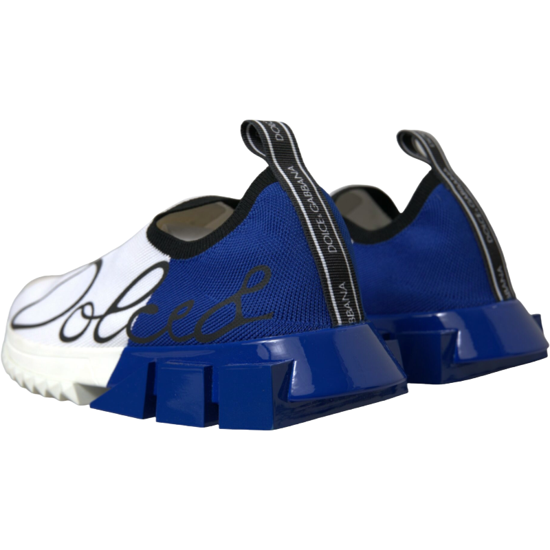 Dolce & Gabbana Blue Fabric Chic Low Top Sorrento Sneakers