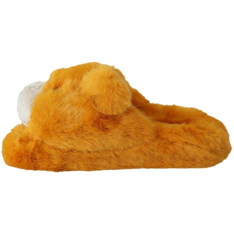 Dolce & Gabbana Sunshine Yellow Leather Lion Slippers