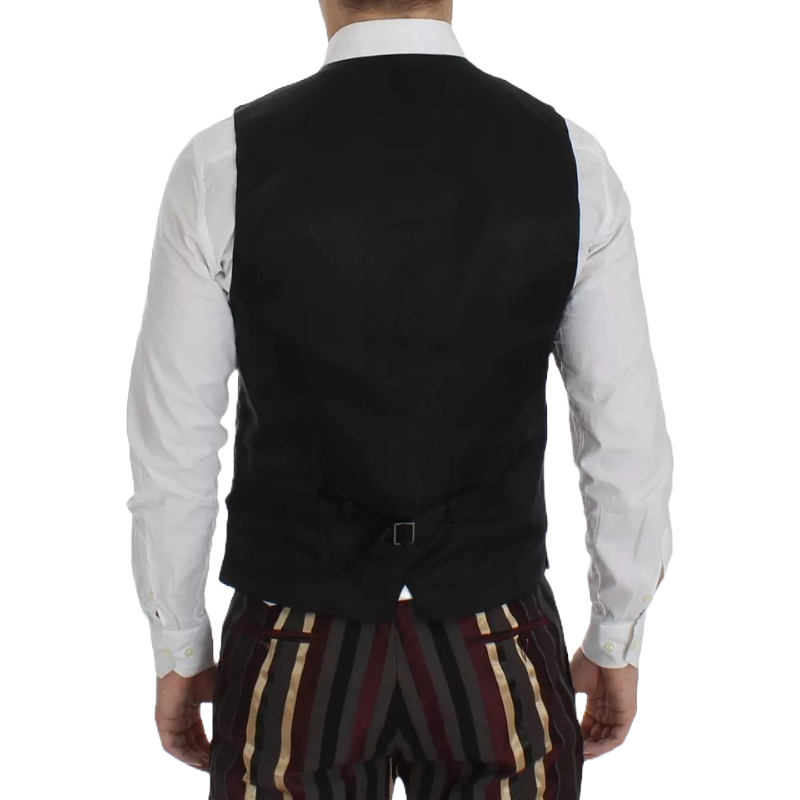 Dolce & Gabbana Burgundy Silk 3 Piece Slim Fit Suit