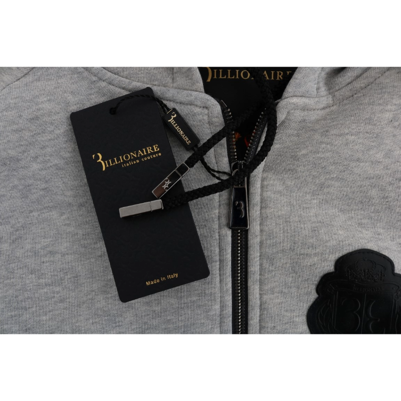 Billionaire Italian Couture Light Gray Cotton Sweatsuit