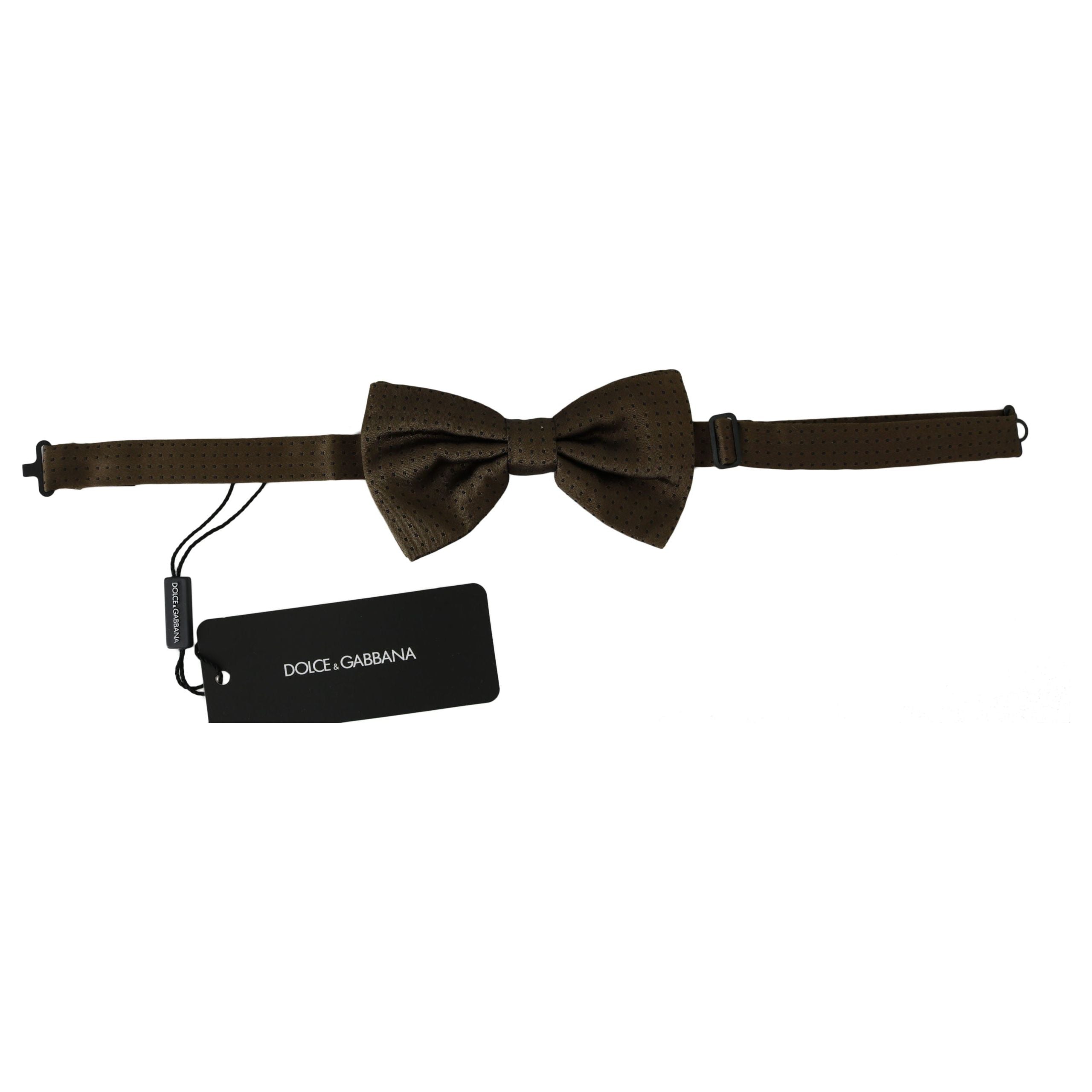 Dolce & Gabbana Brown Silk Bow Tie