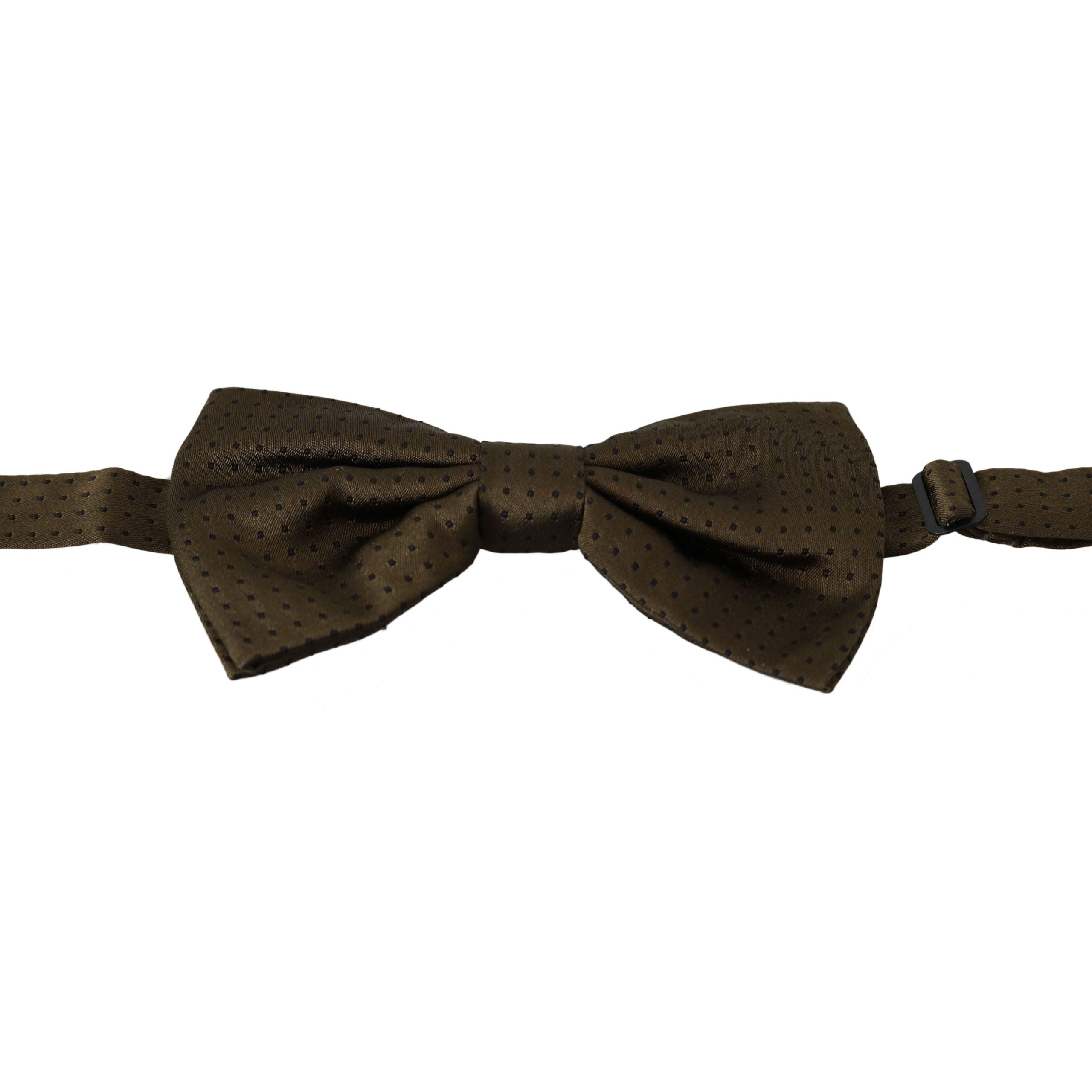 Dolce & Gabbana Brown Silk Bow Tie