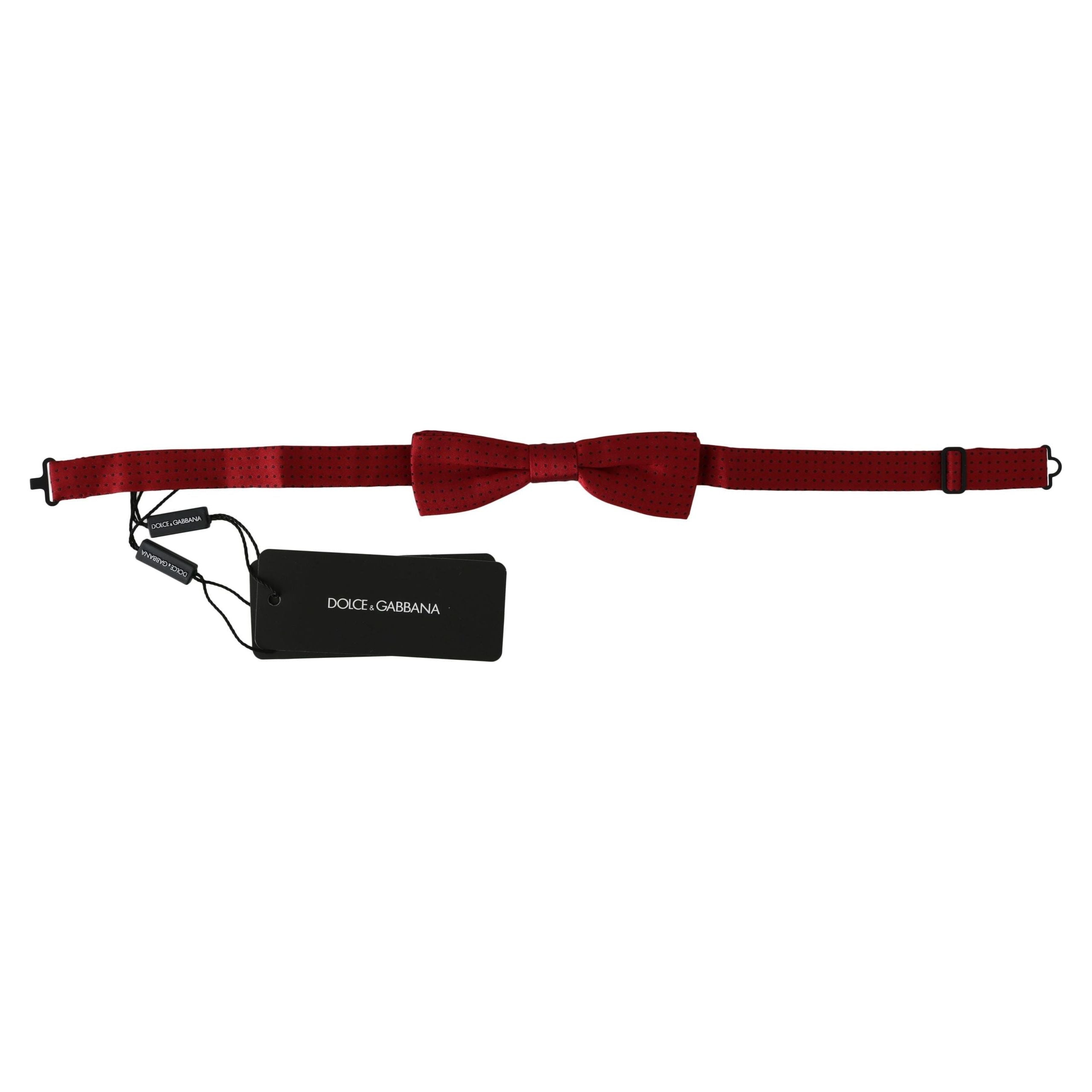 Dolce & Gabbana Red Silk Bow Tie Accessory