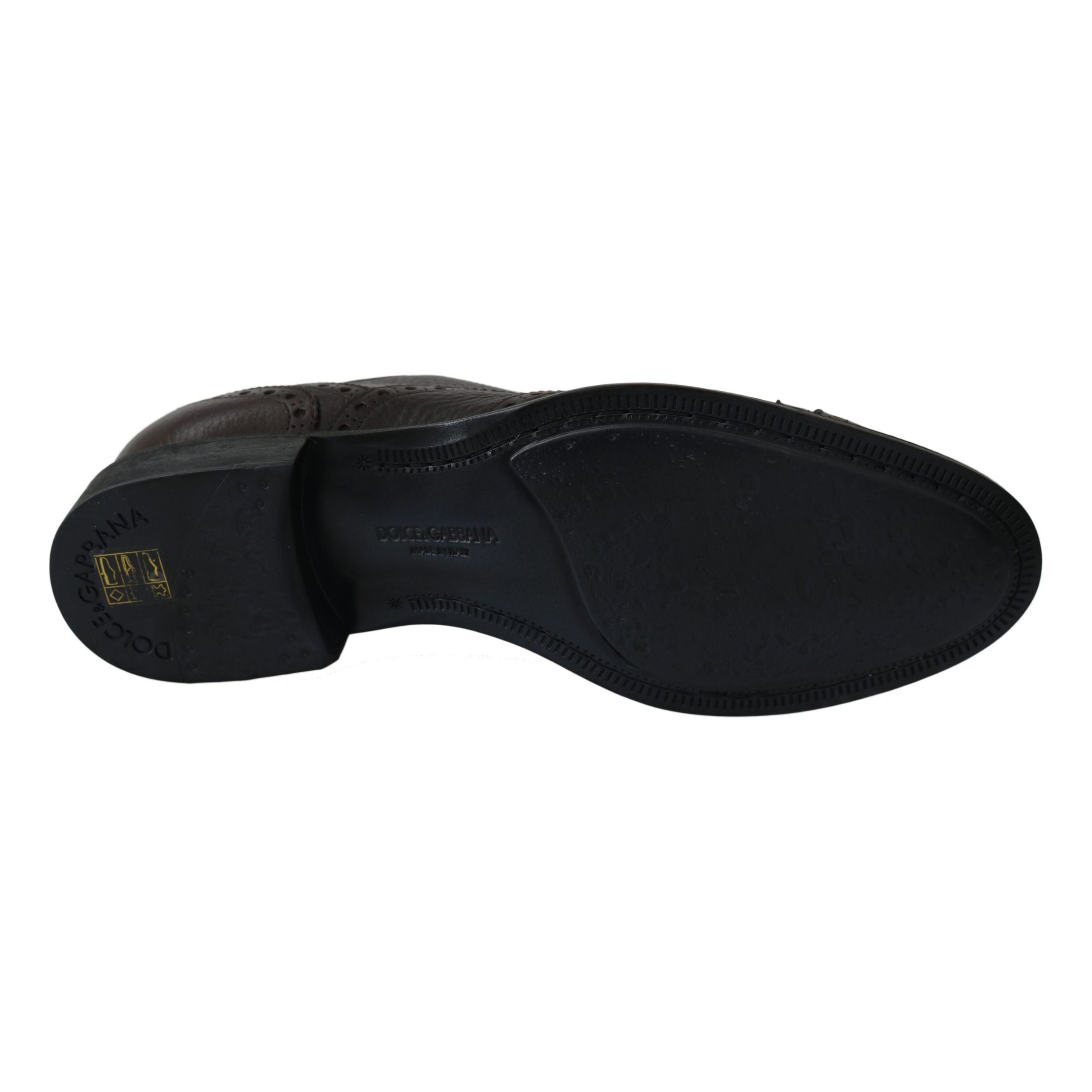Dolce & Gabbana Black Leather Derby Dress Shoes