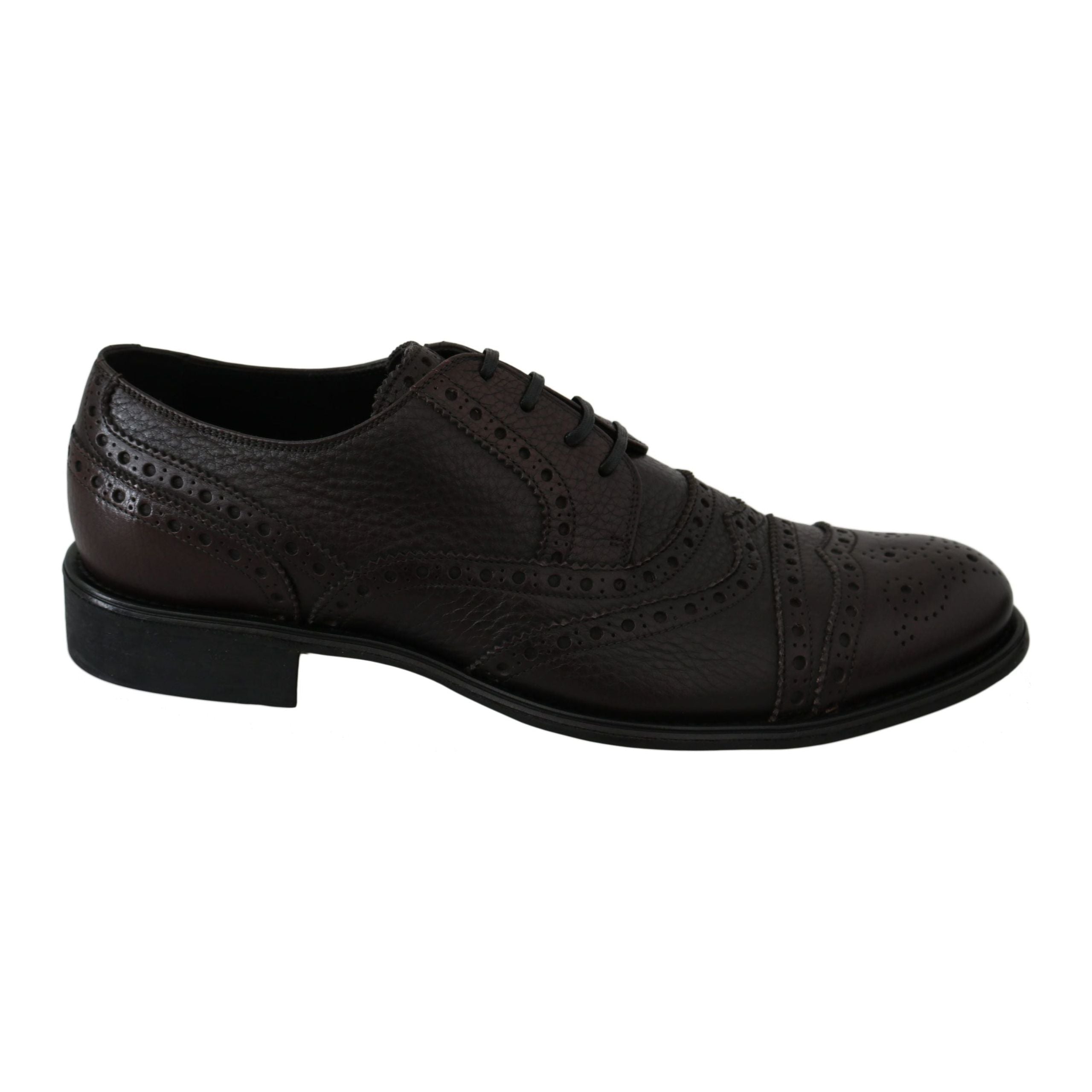 Dolce & Gabbana Black Leather Derby Dress Shoes
