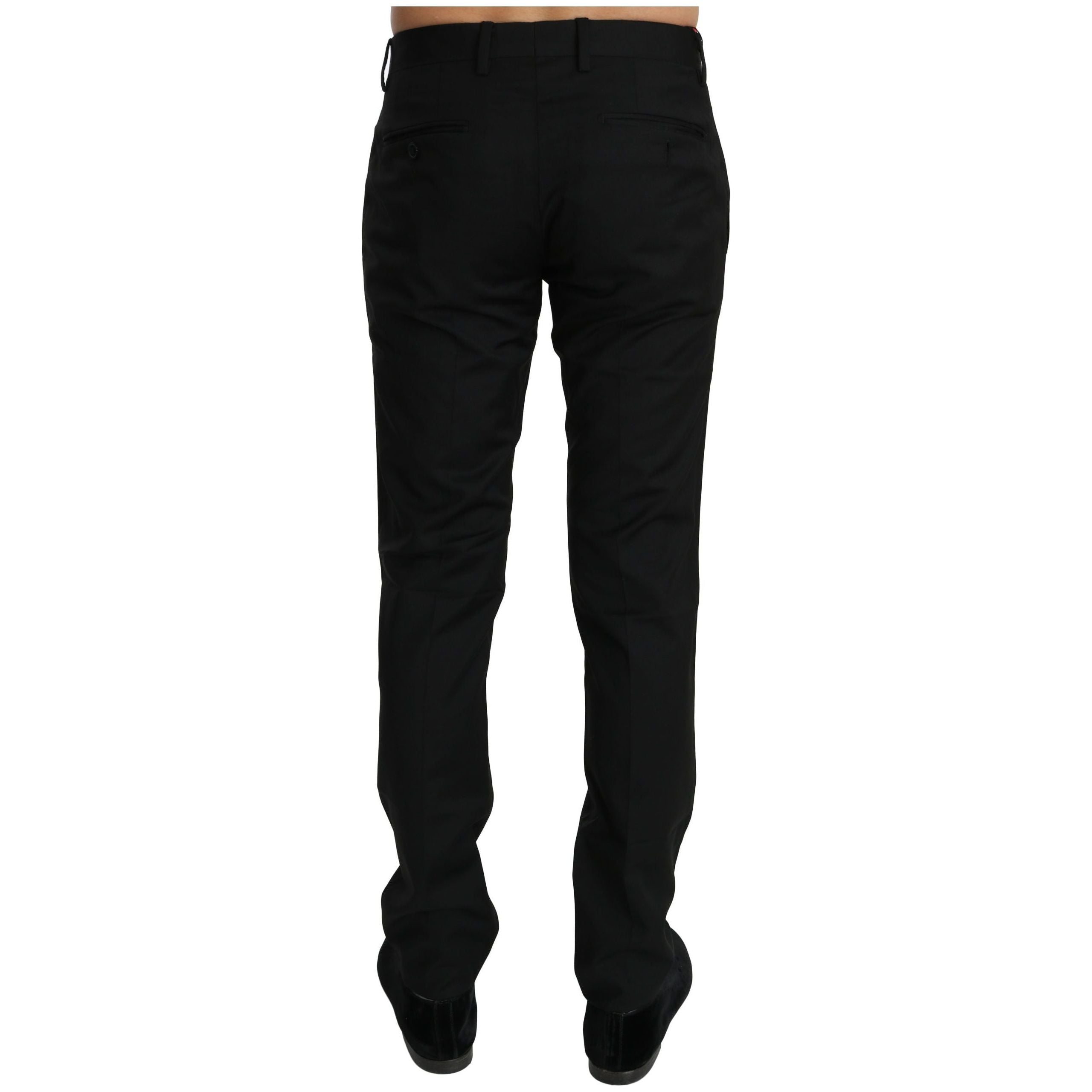 Dolce & Gabbana Black Wool Dress Pants for Sophistication