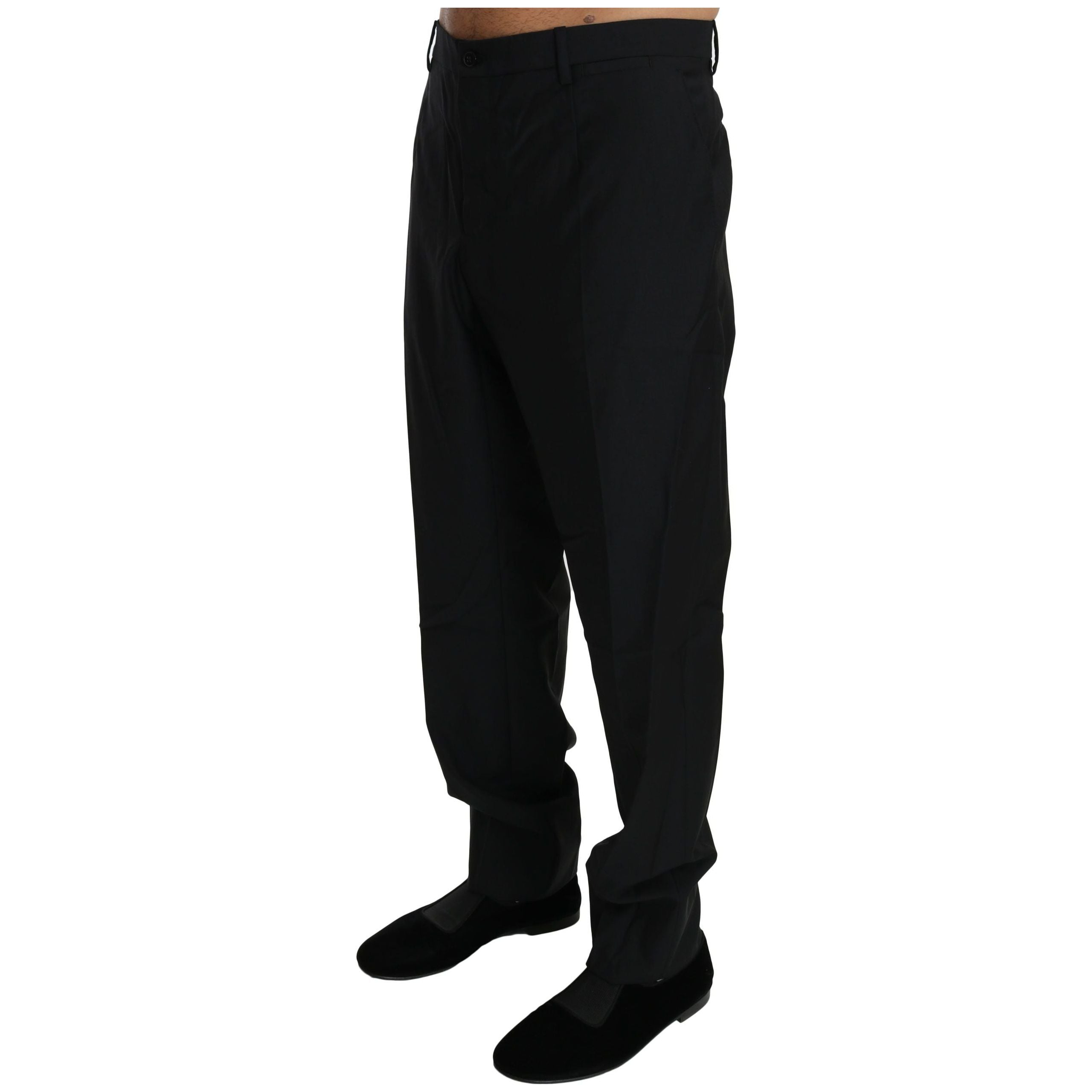 Dolce & Gabbana Black Virgin Wool Dress Pants