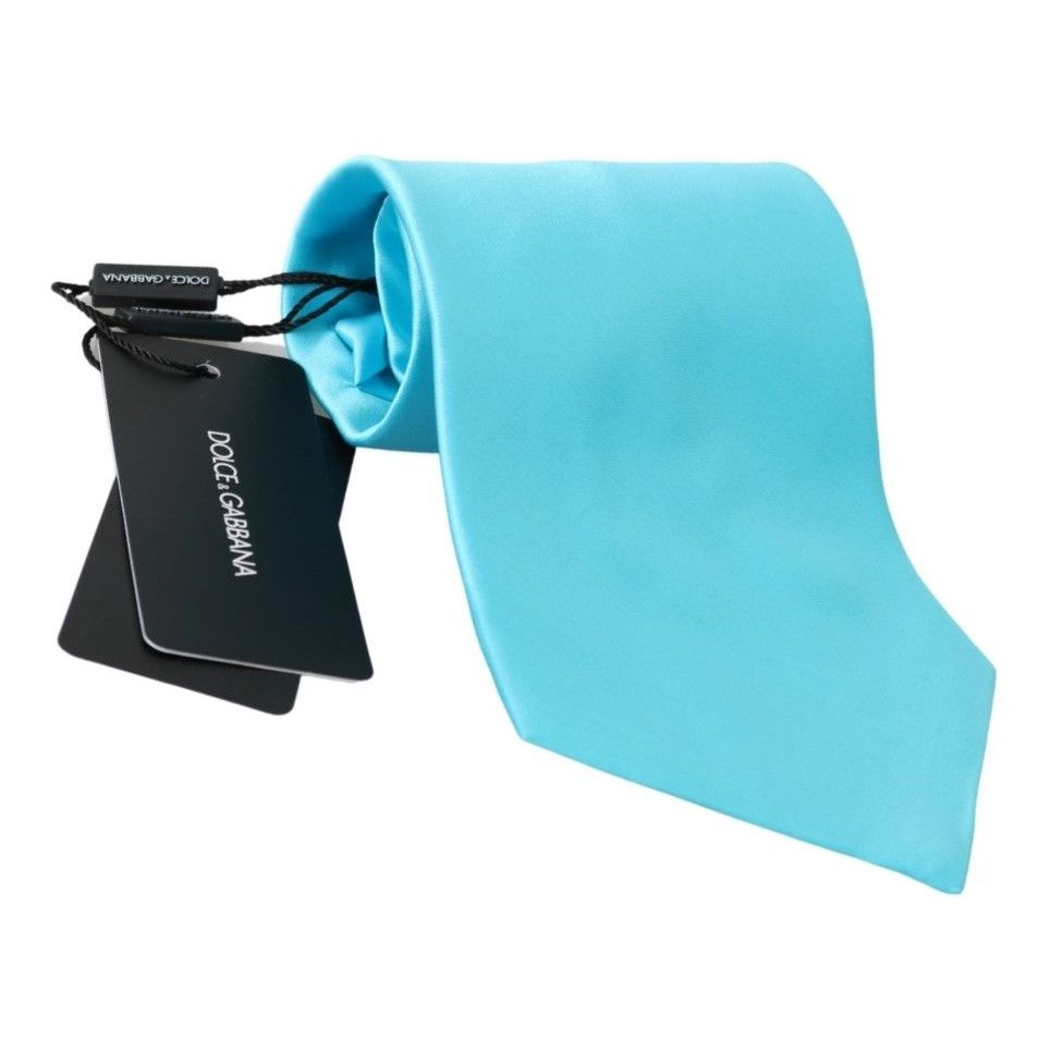 Dolce & Gabbana Light Blue Silk Tie for Elegance