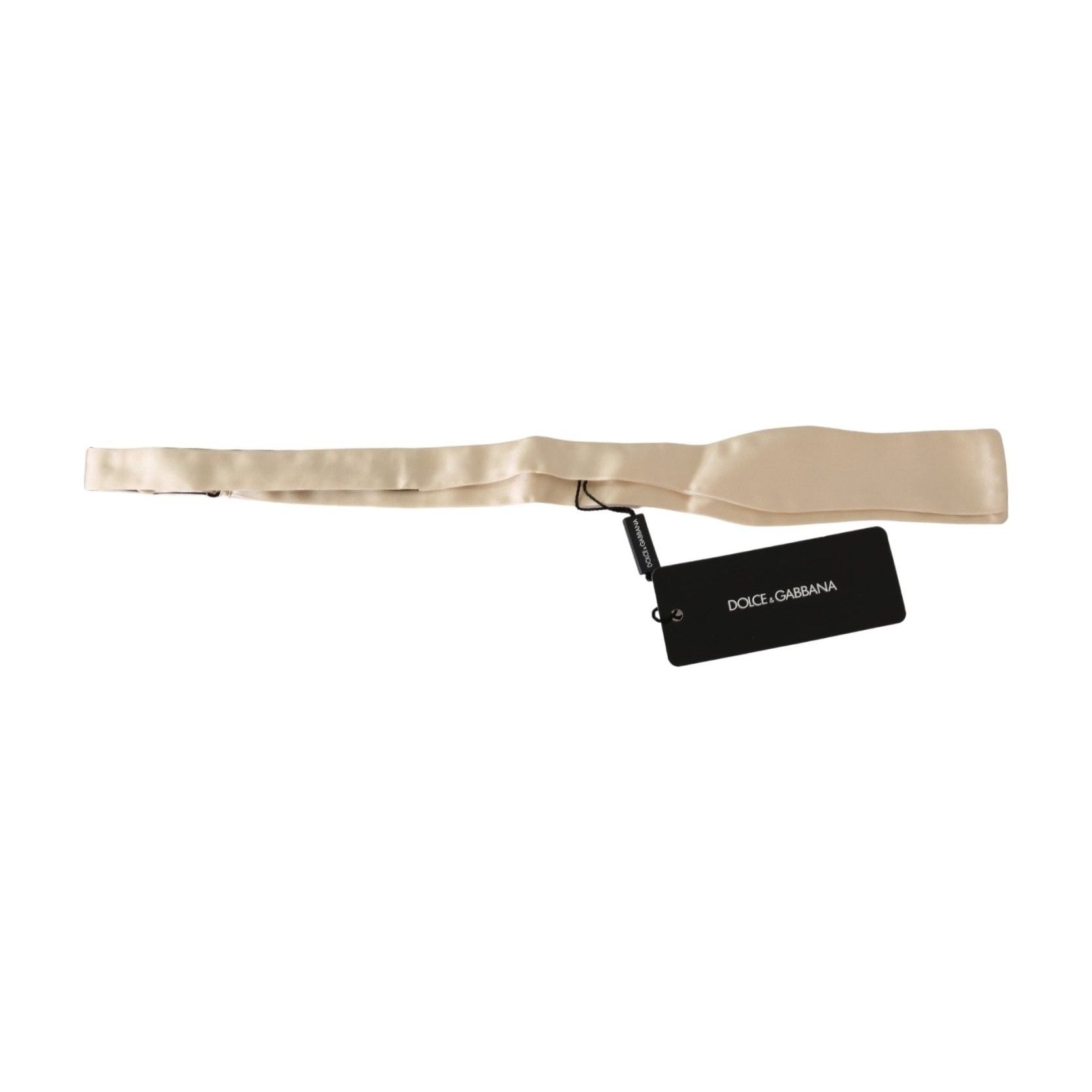 Dolce & Gabbana Beige Silk Bowtie Accessory