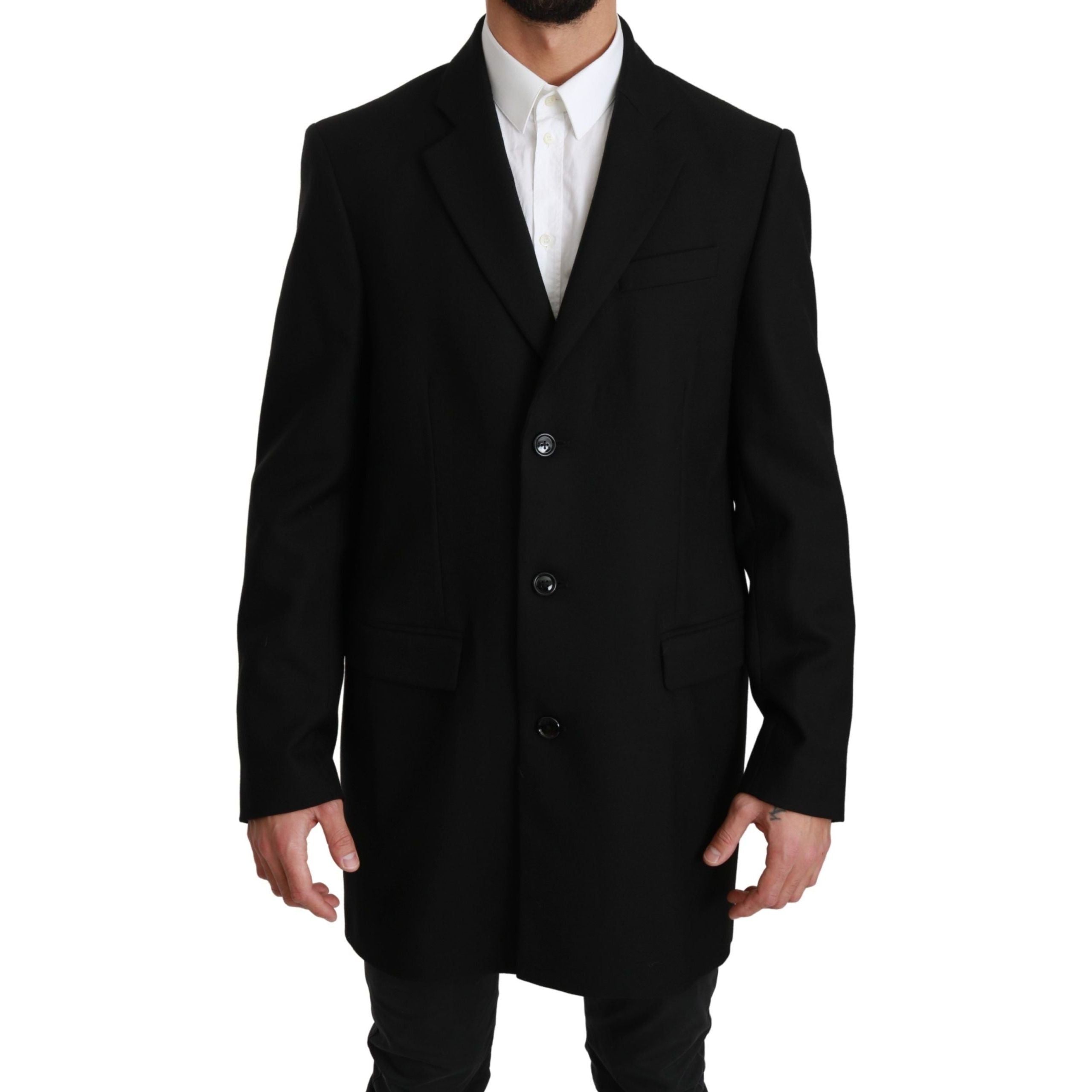 Dolce & Gabbana Black Wool Formal Blazer