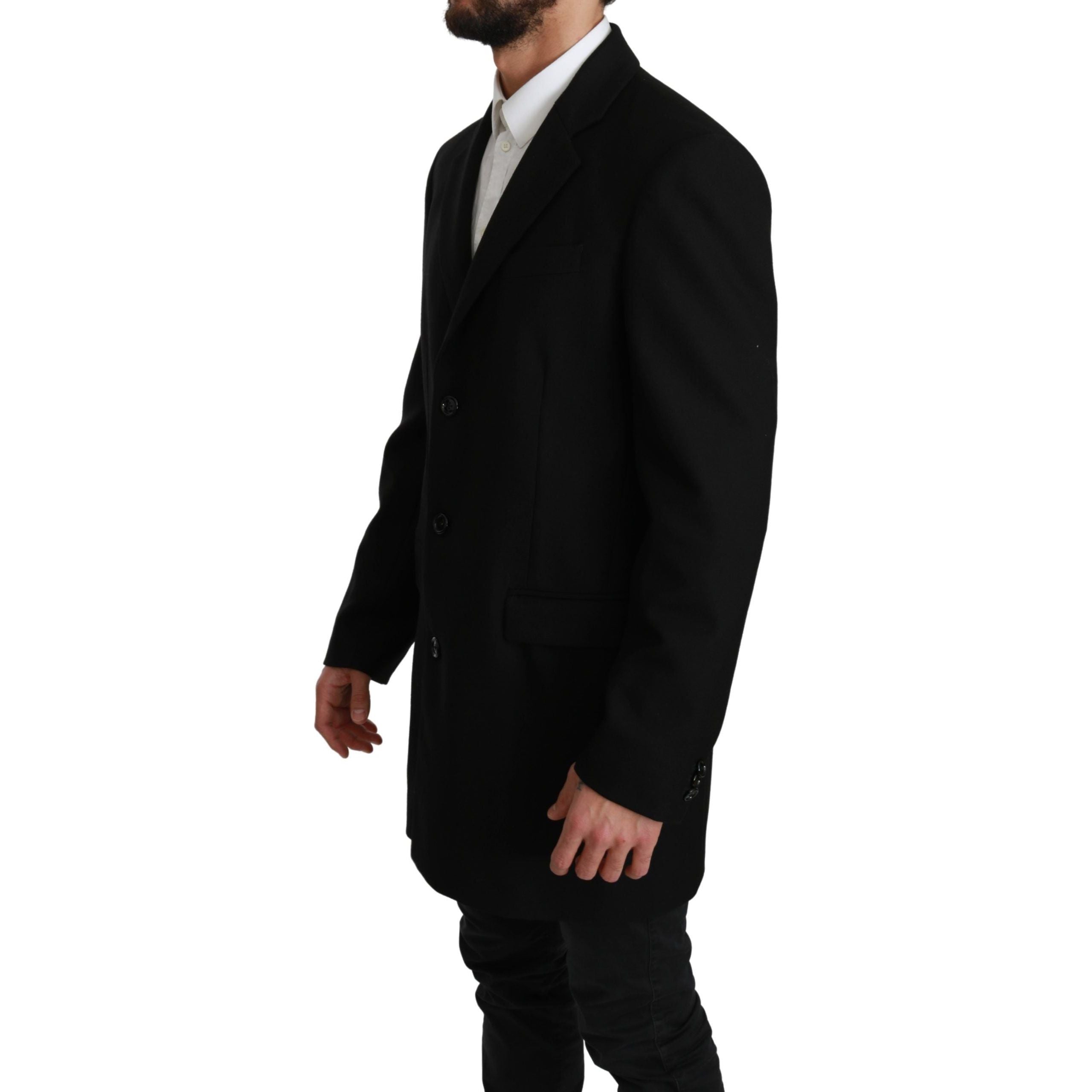 Dolce & Gabbana Black Wool Formal Blazer