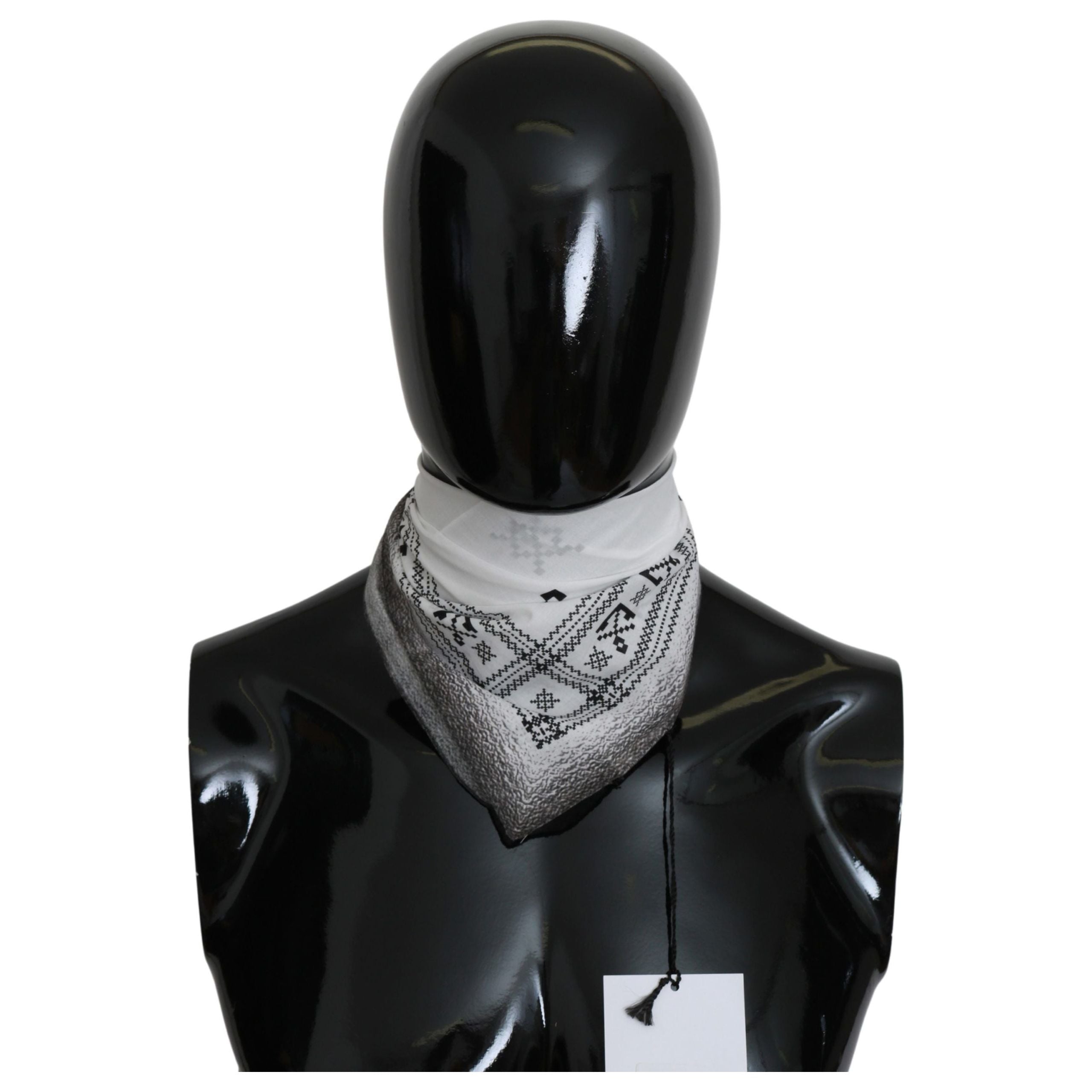 Costume National White Cotton Scarf for Timeless Elegance