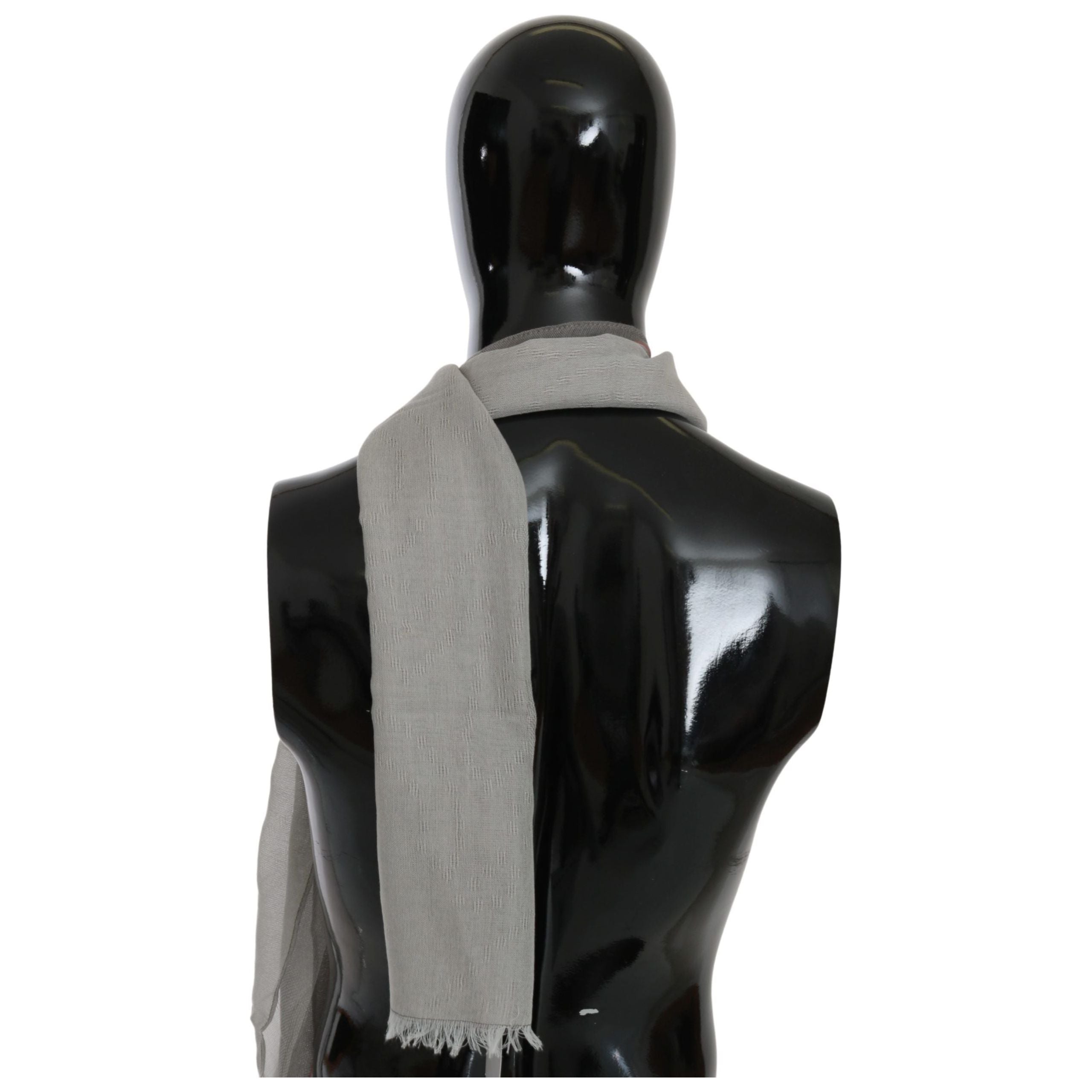 Costume National Gray Cotton Scarf for Timeless Style