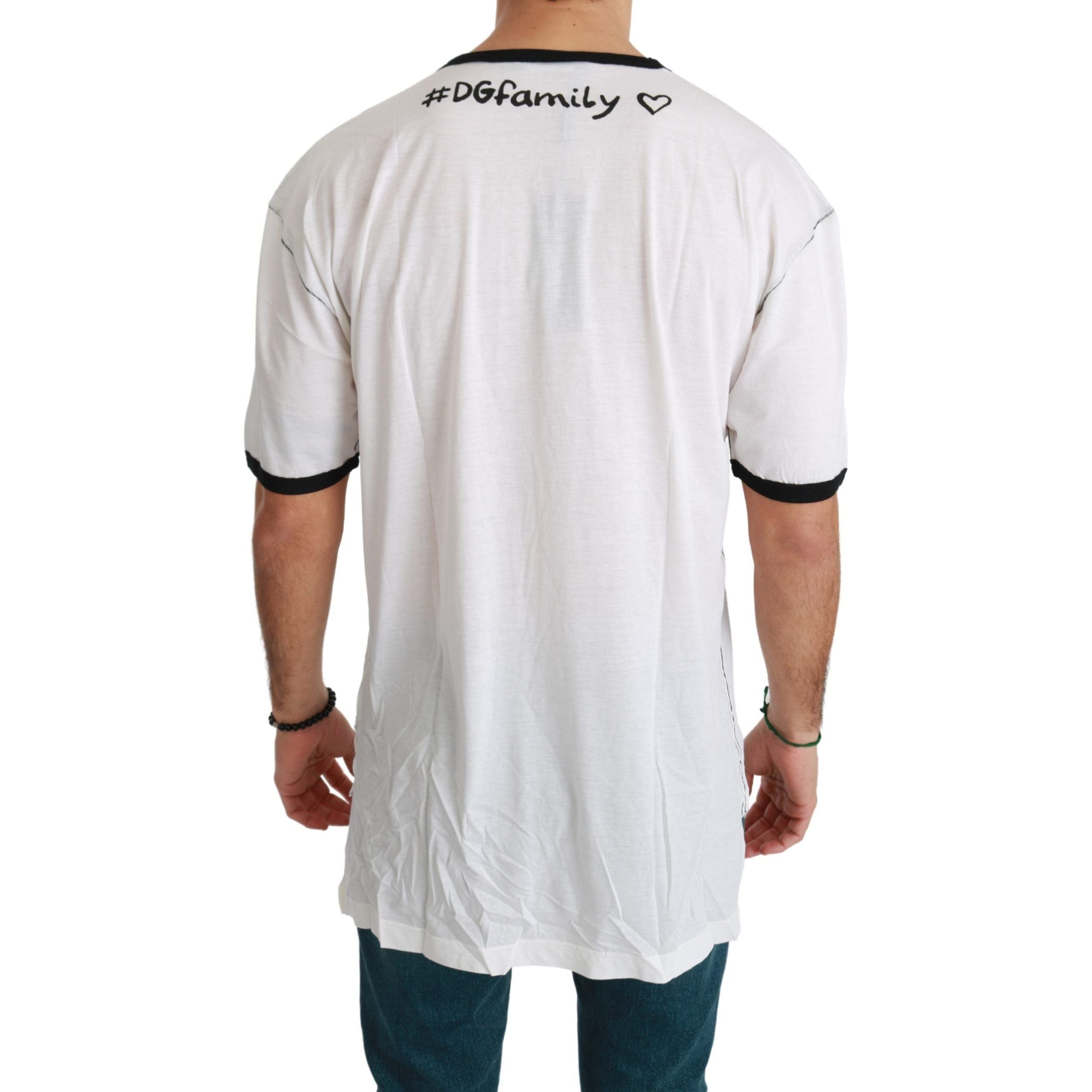 Dolce & Gabbana White Silk-Blend T-Shirt