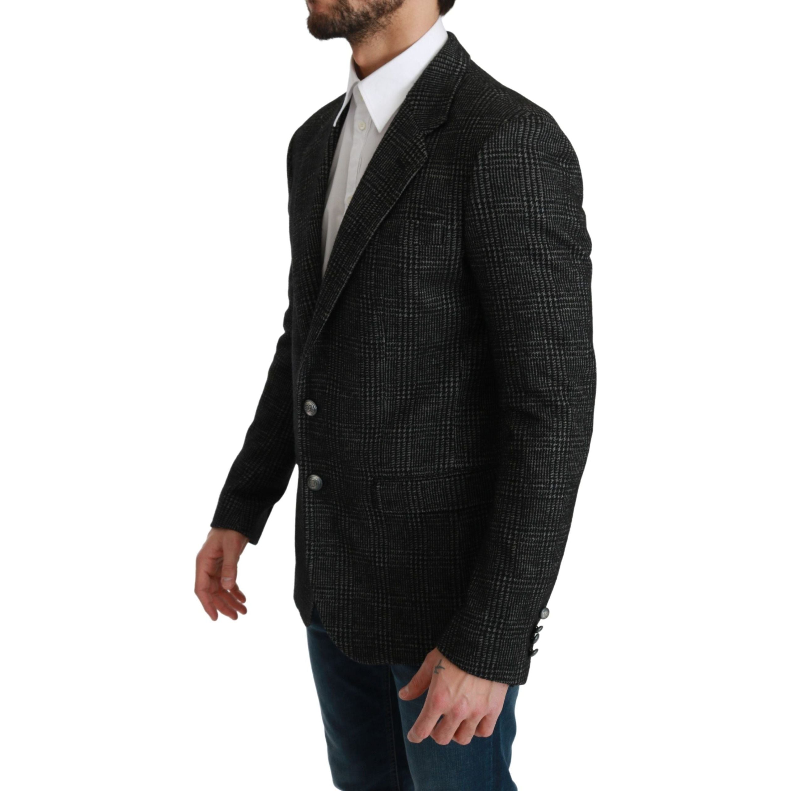 Dolce & Gabbana Gray Wool Cashmere Blazer