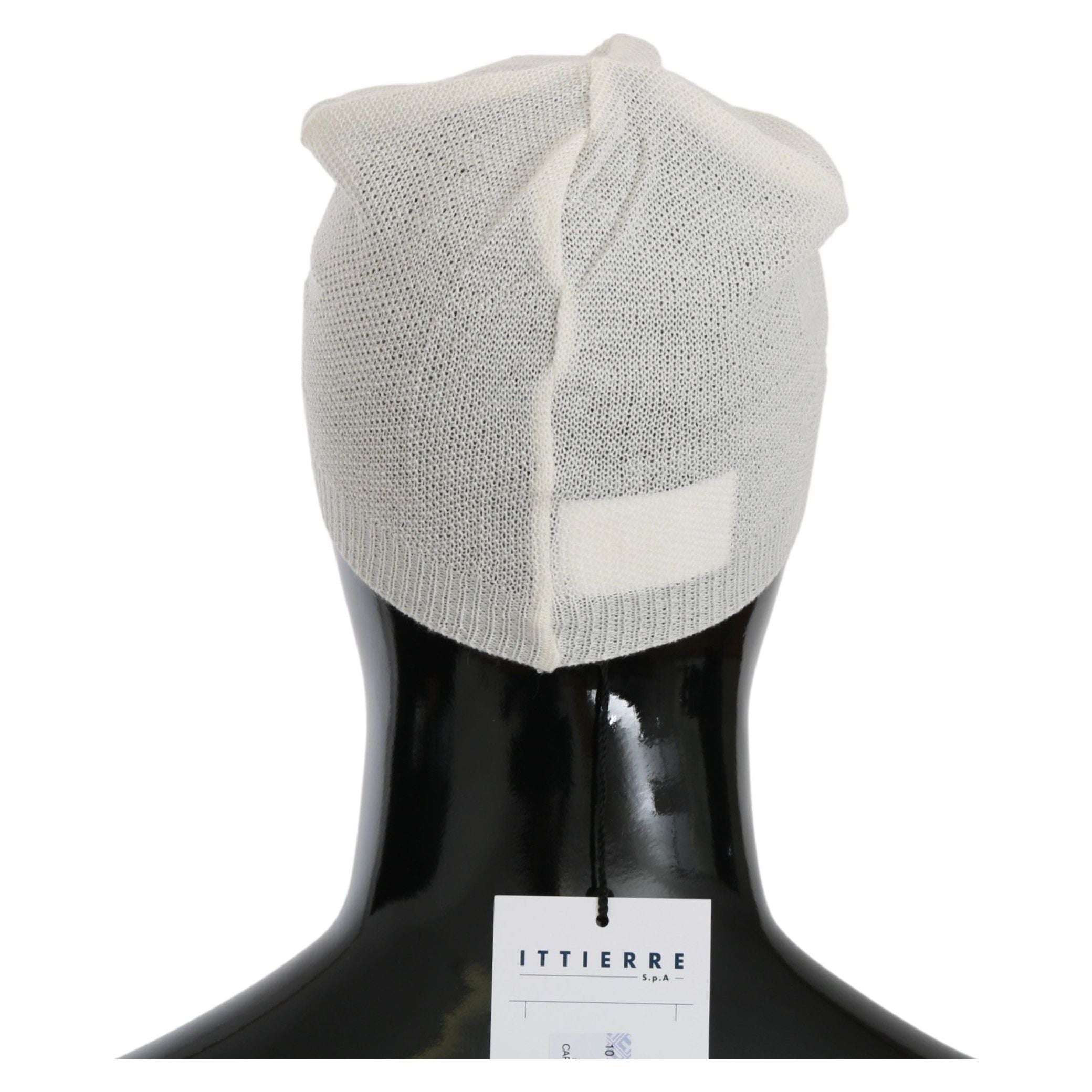 Costume National White Wool Blend Beanie Hat