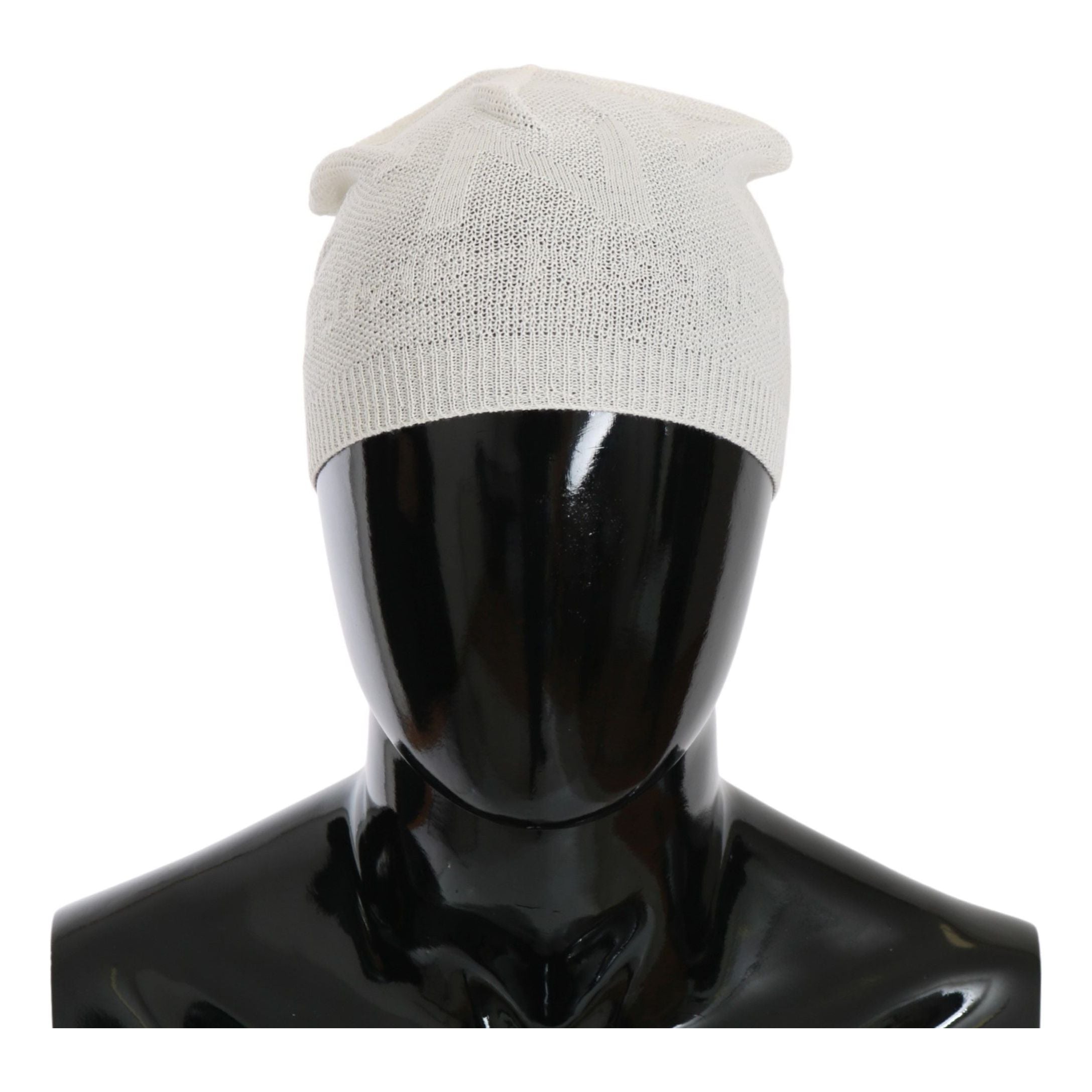 Costume National White Wool Blend Beanie Hat