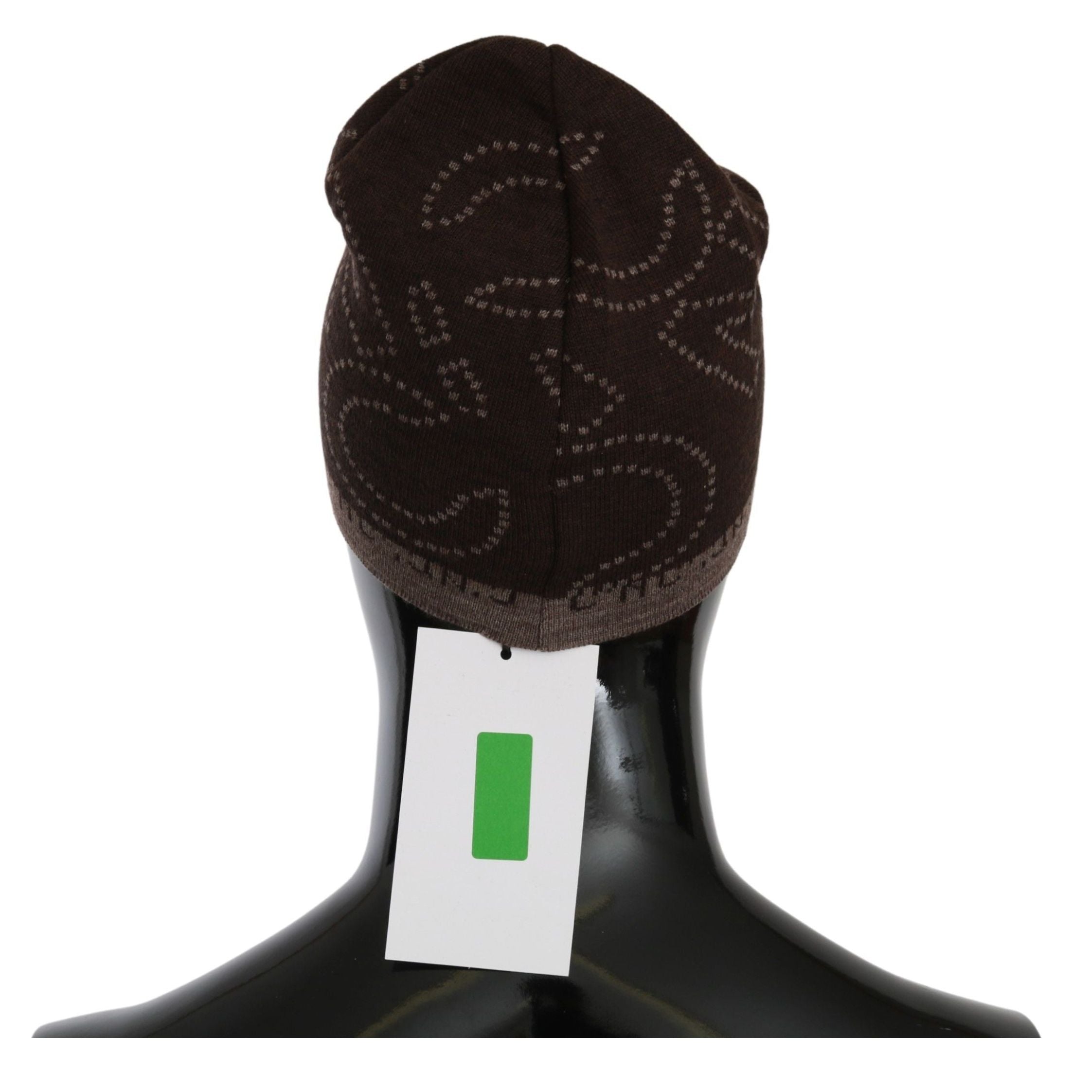 Costume National Brown Wool Blend Beanie Accessory