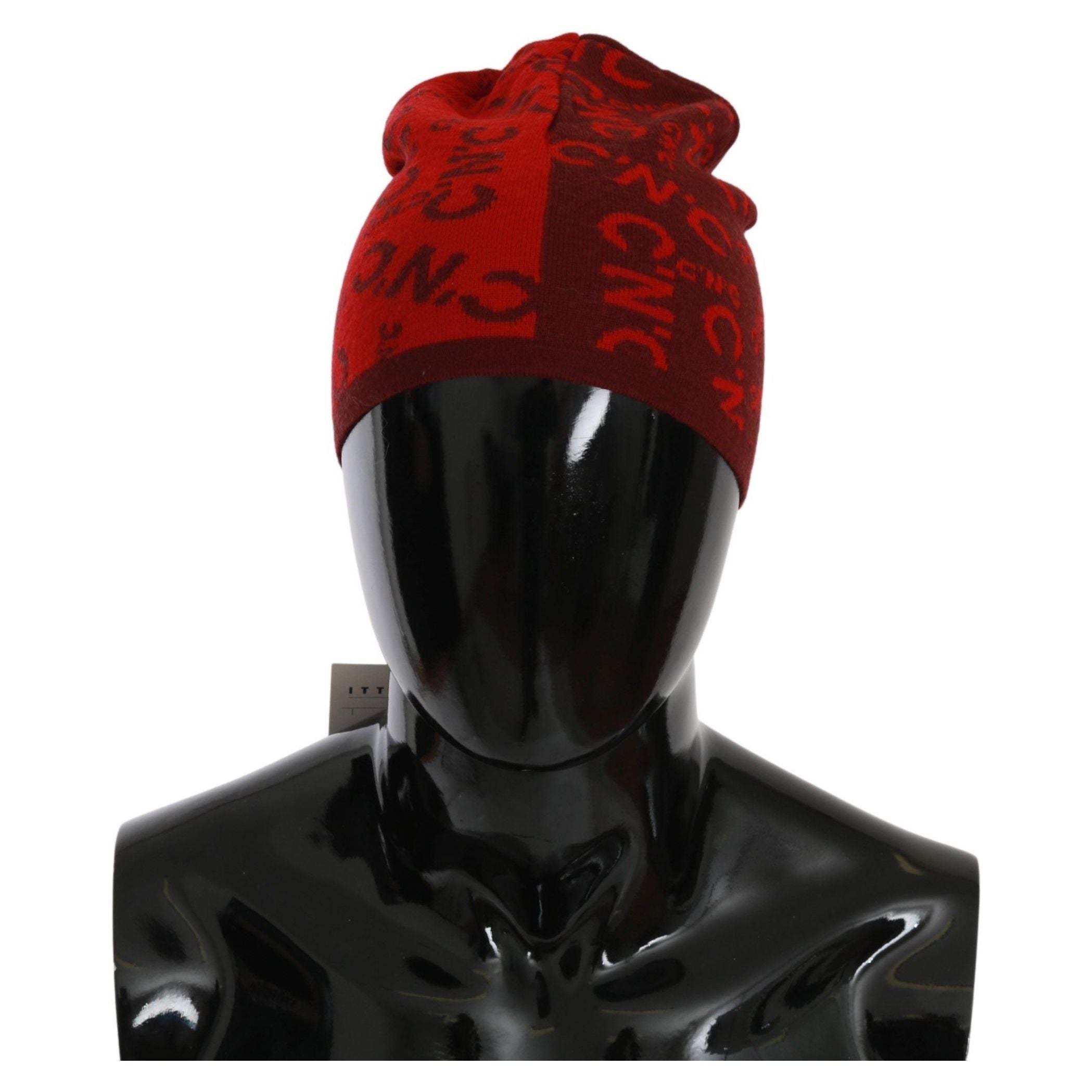 Costume National Chic Red Wool Blend Beanie Accessory