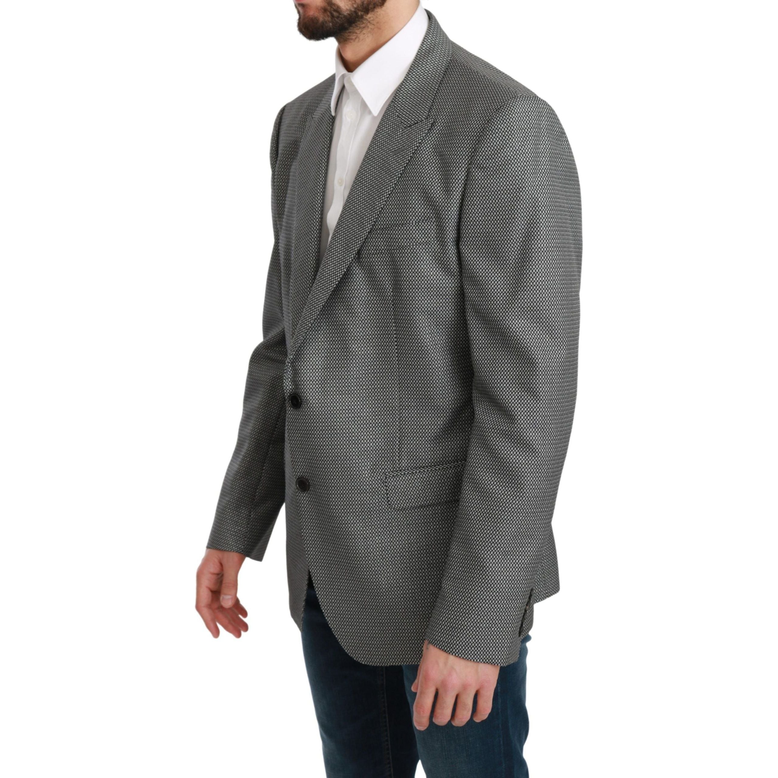 Dolce & Gabbana Gray Wool Slim Fit Blazer