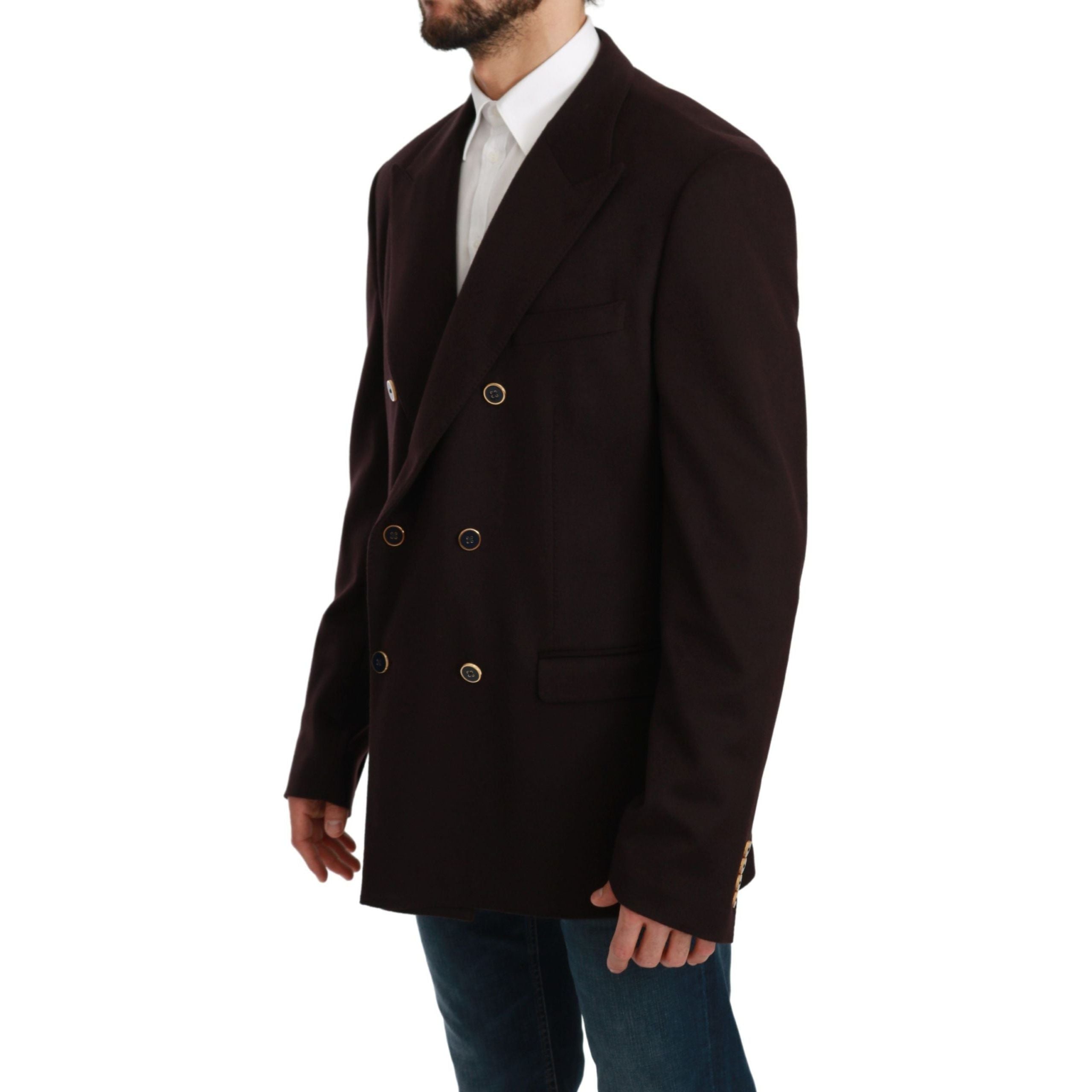 Dolce & Gabbana Bordeaux Cashmere Blazer