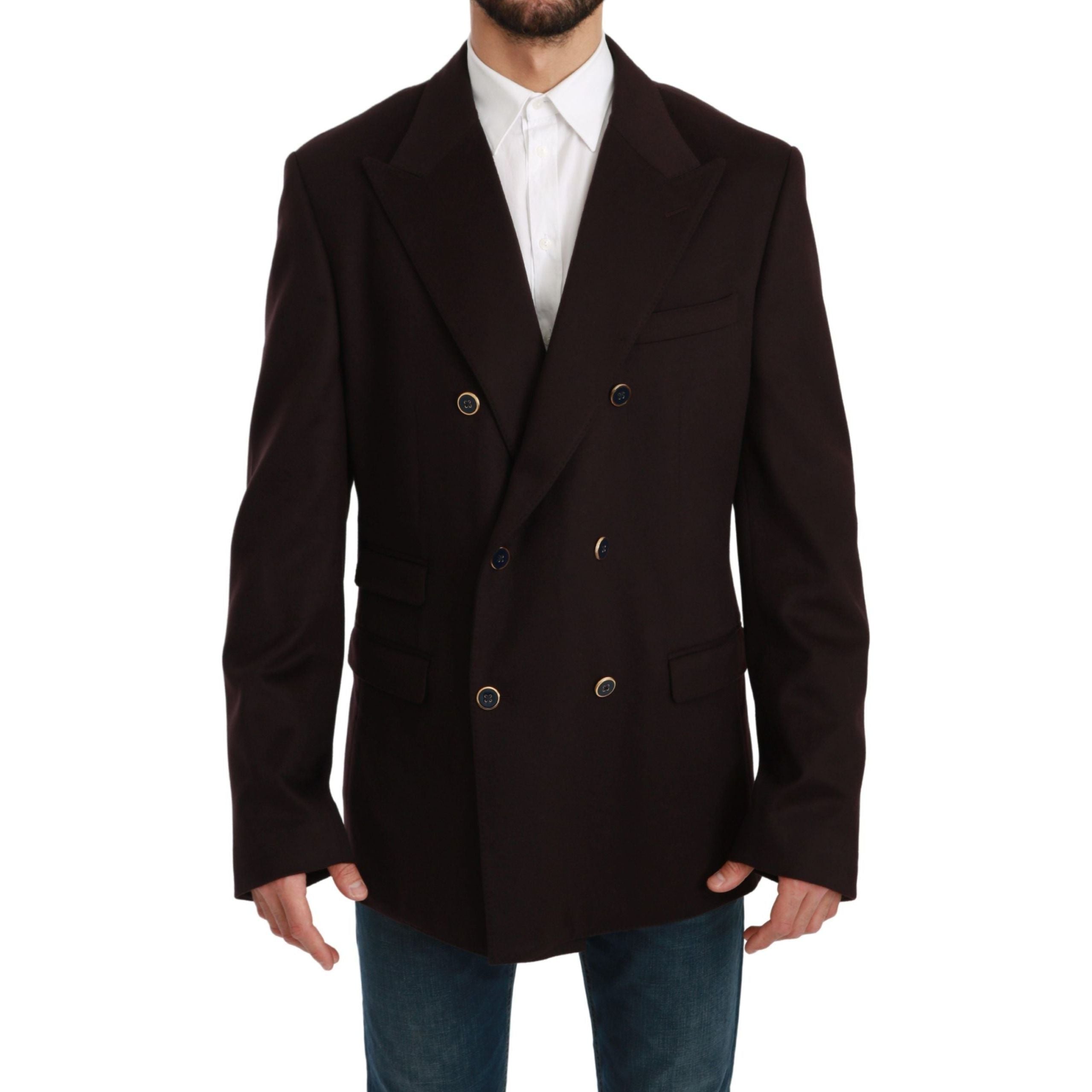 Dolce & Gabbana Bordeaux Cashmere Blazer