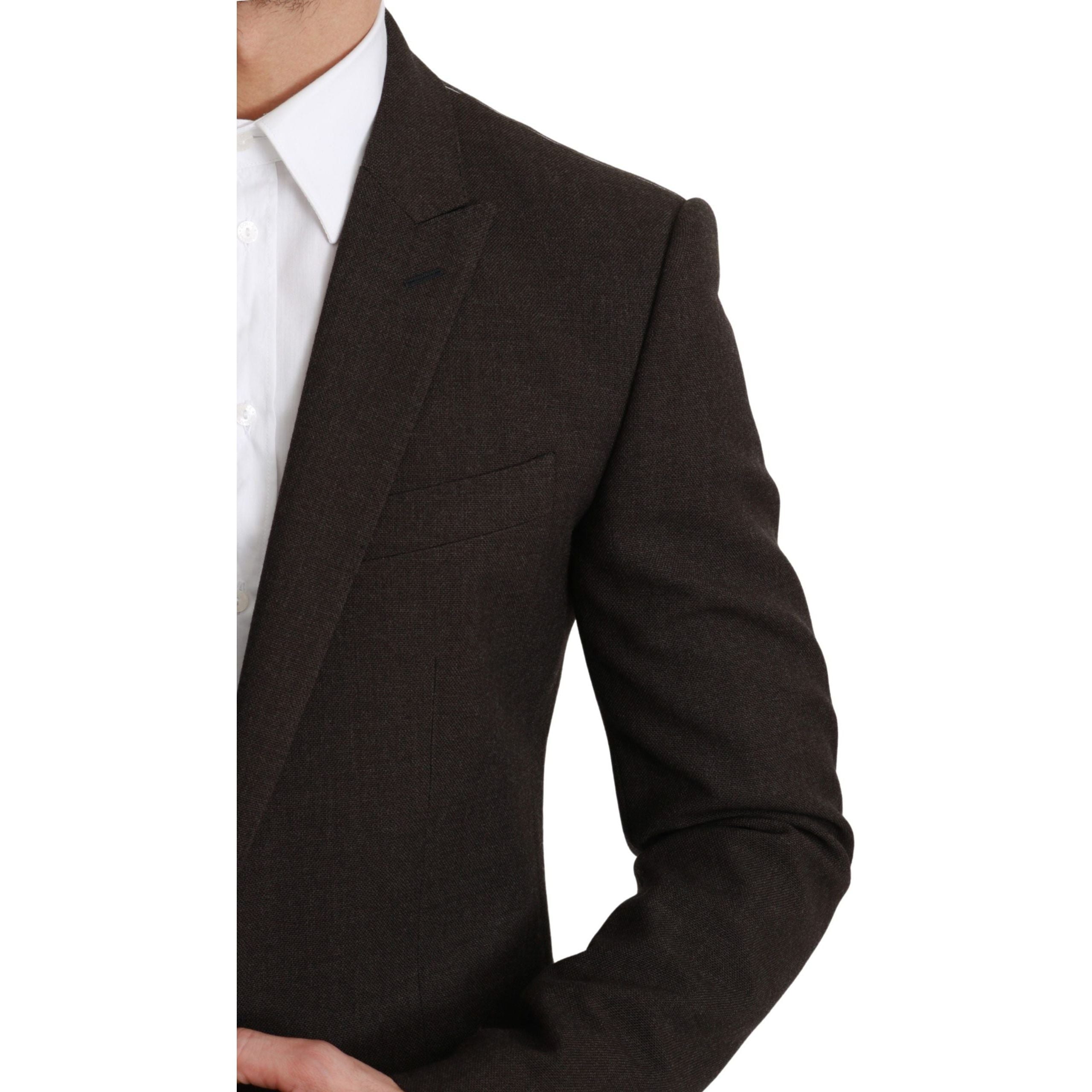 Dolce & Gabbana Brown Virgin Wool Martini Blazer