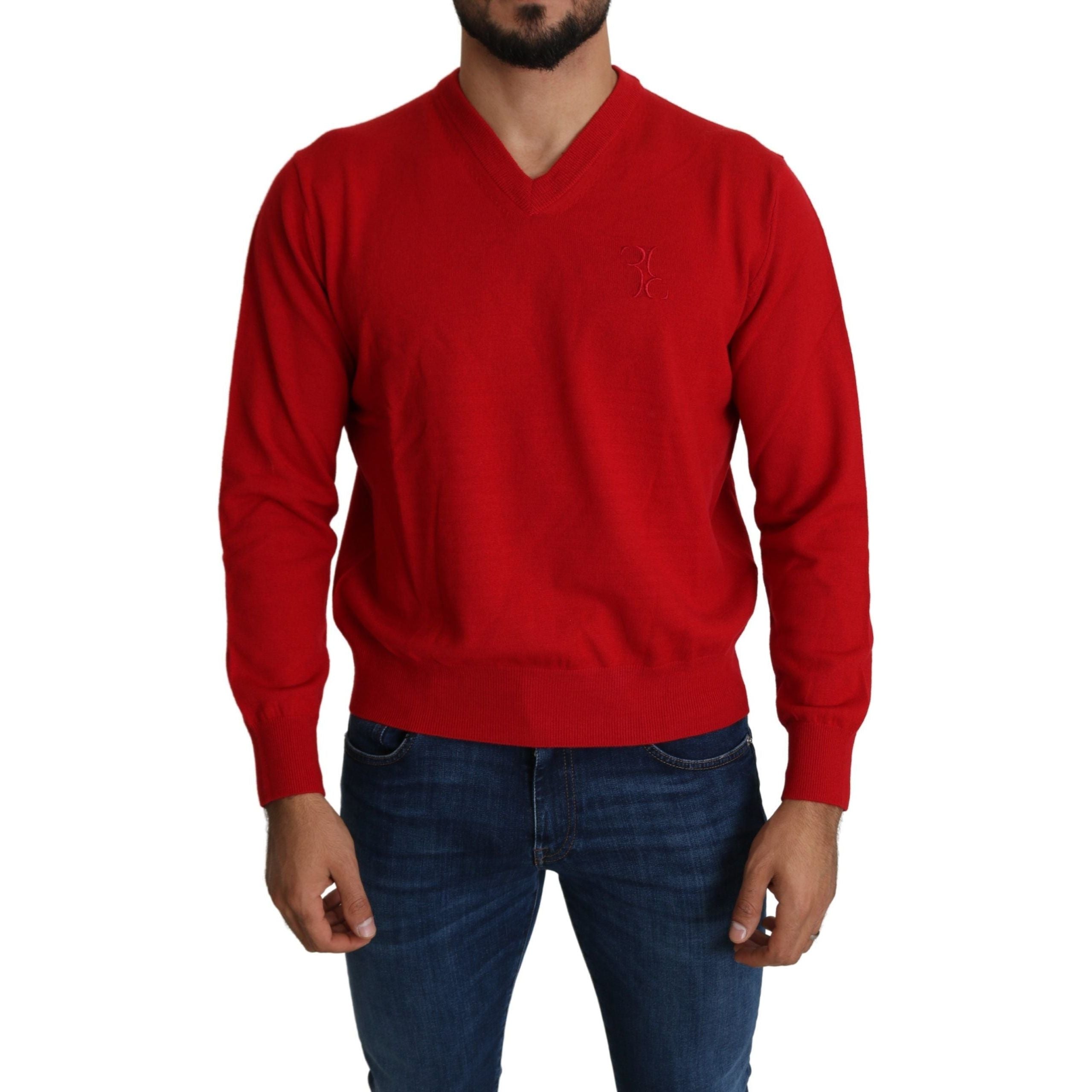 Billionaire Red Wool Iconic Embroidered Sweater
