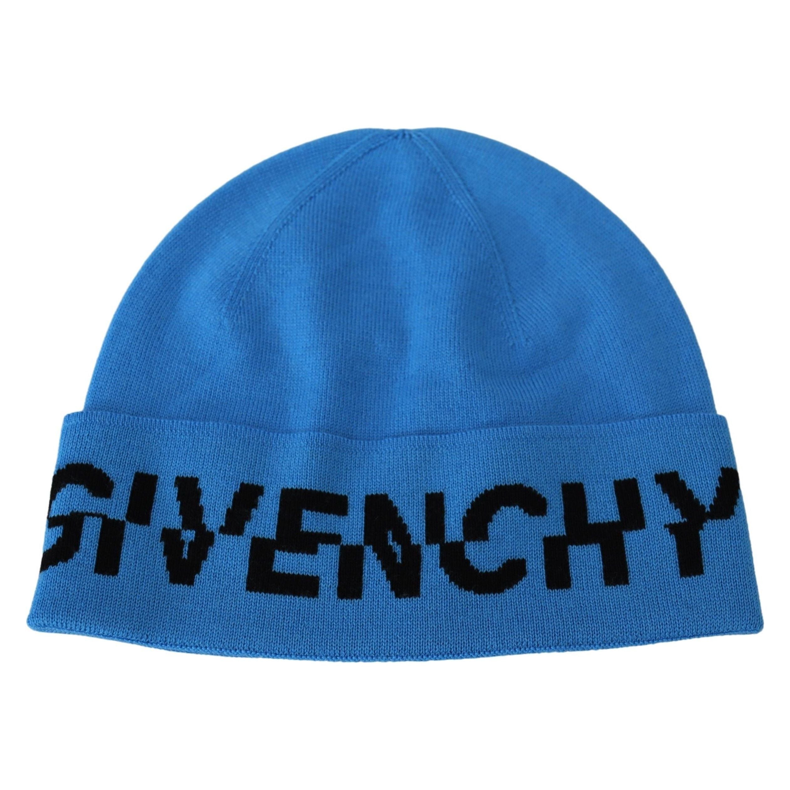 Givenchy Black Wool Beanie with Signature Black Logo
