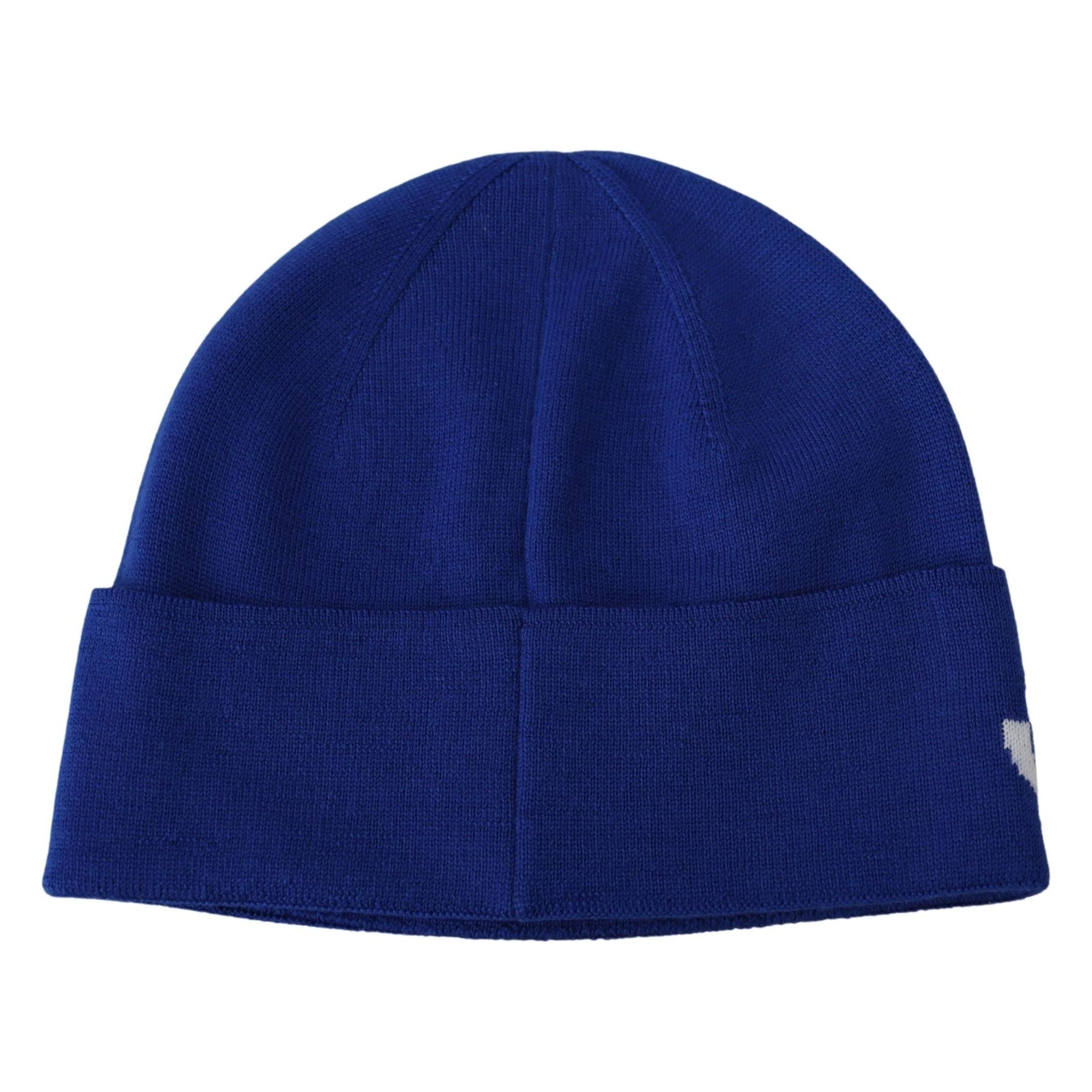 Givenchy Chic Cobalt Wool Beanie with Logo Detail
