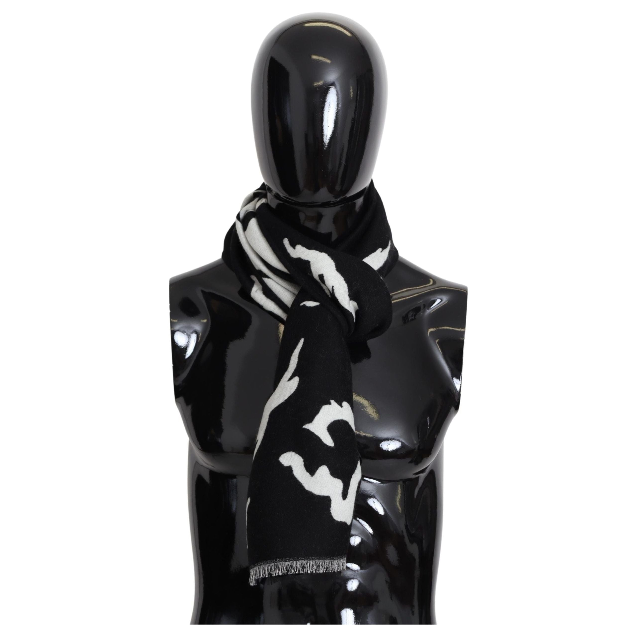 Givenchy Black Wool-Silk Scarf in Elegant Design