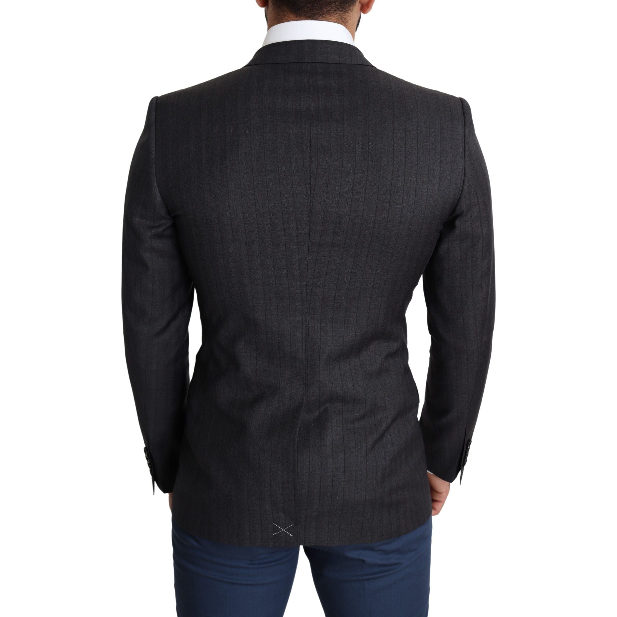 Dolce & Gabbana Black Virgin Wool Martini Blazer
