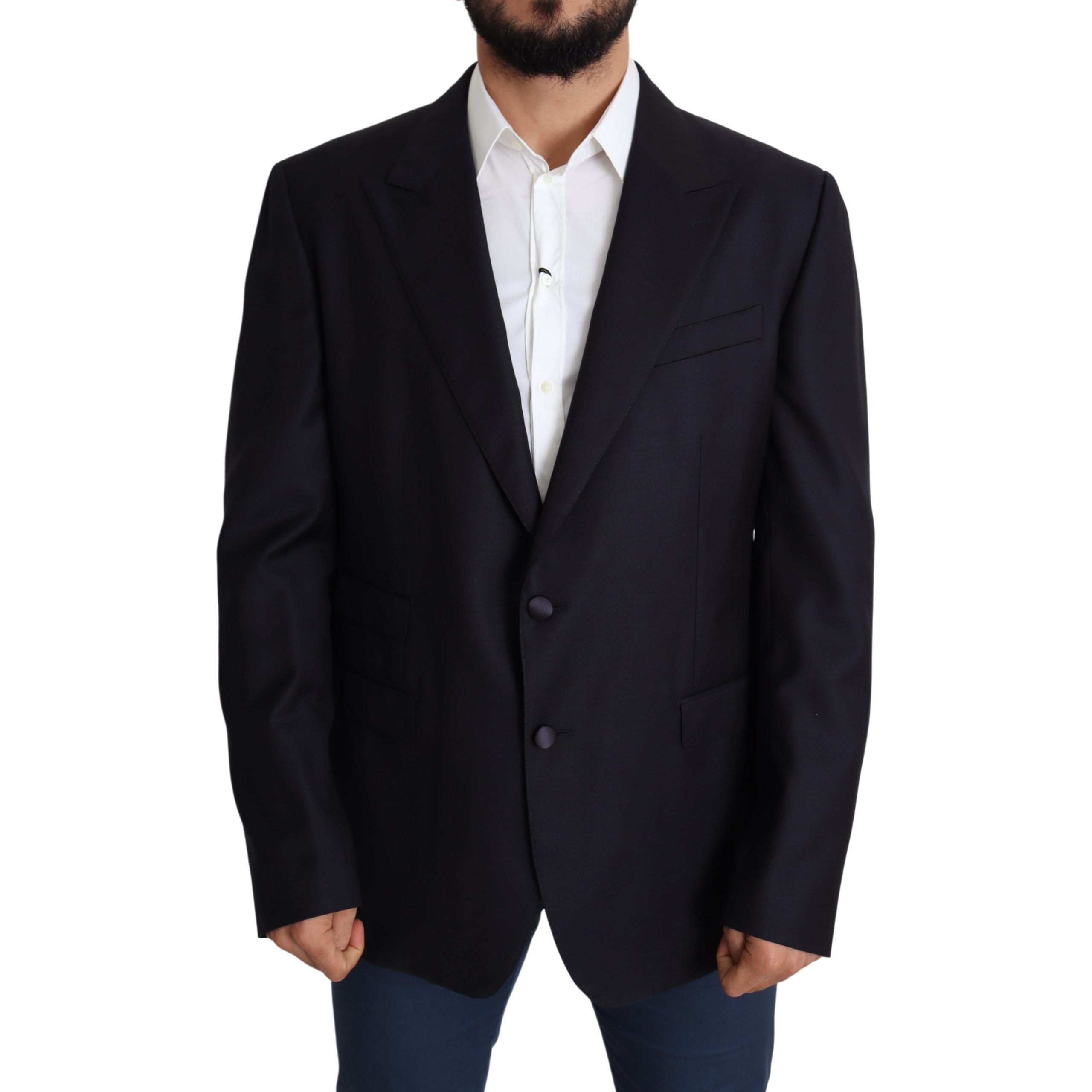 Dolce & Gabbana Black Virgin Wool Blazer