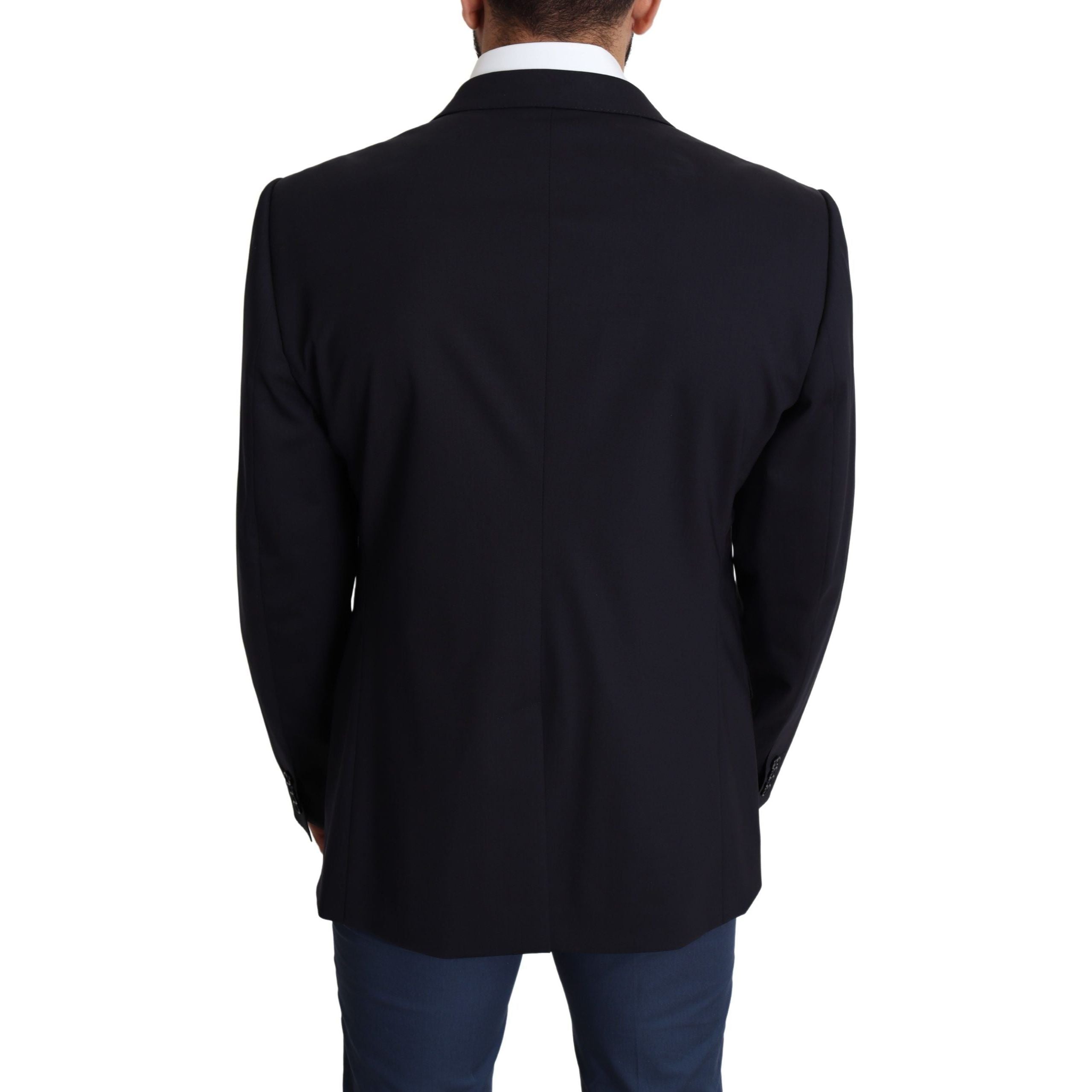 Dolce & Gabbana Exquisite Black Wool Stretch Martini Blazer