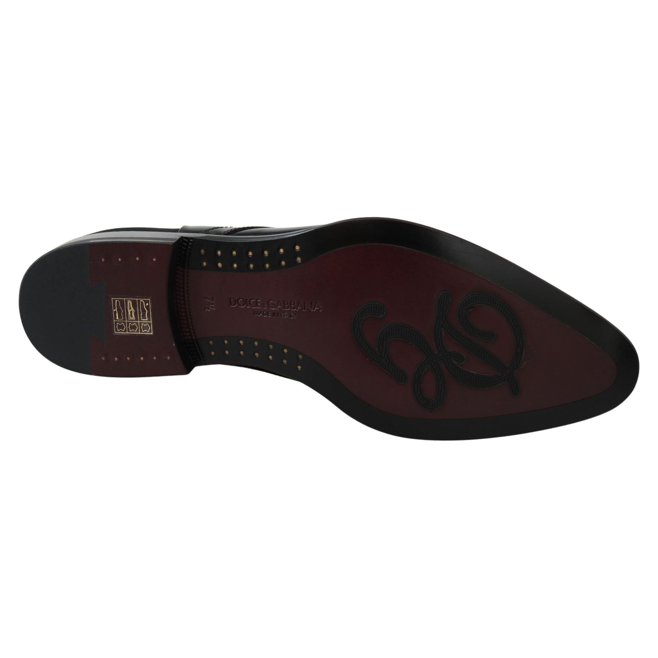 Dolce & Gabbana Black Leather Derby Shoes for Sophisticated Style