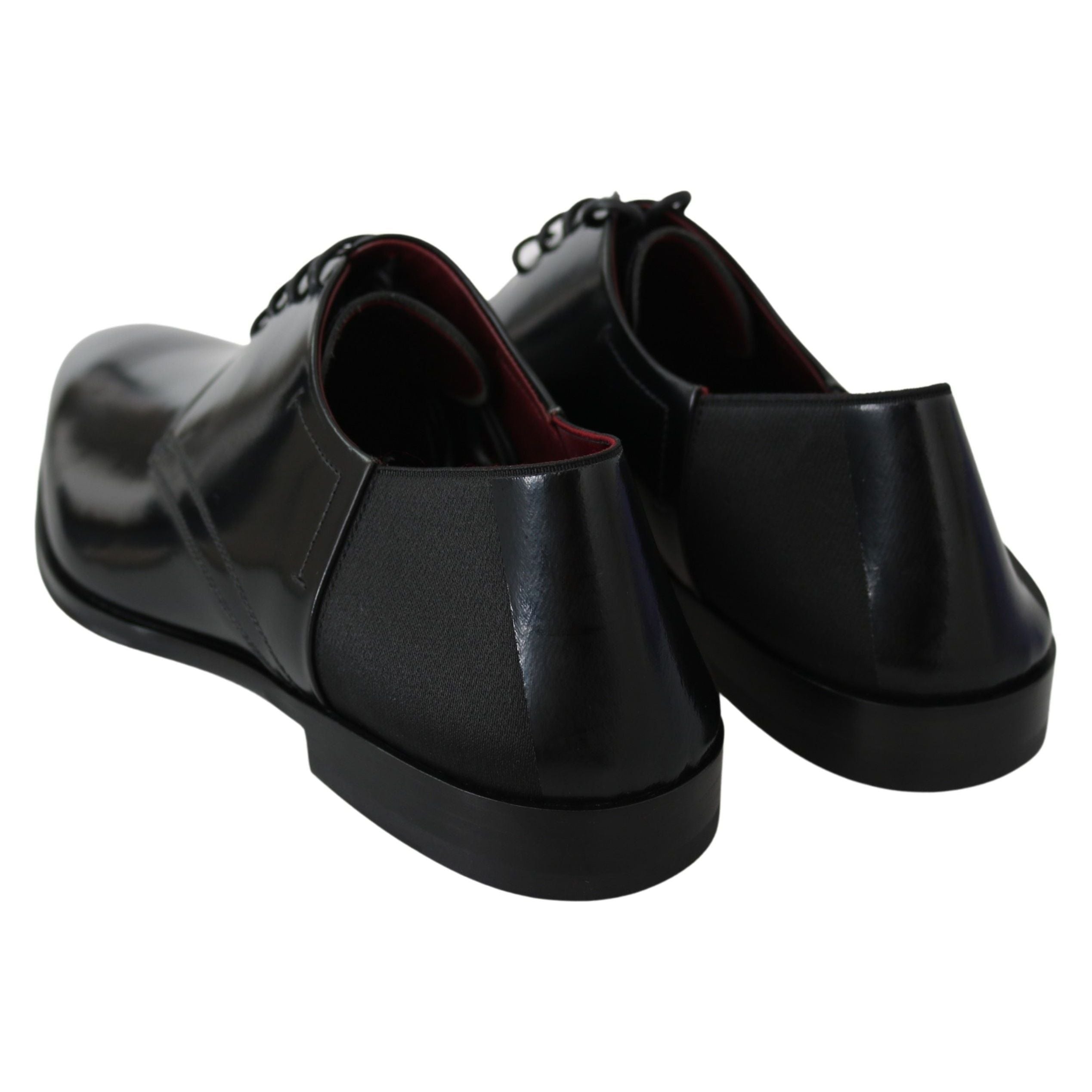 Dolce & Gabbana Black Leather Derby Shoes for Sophisticated Style