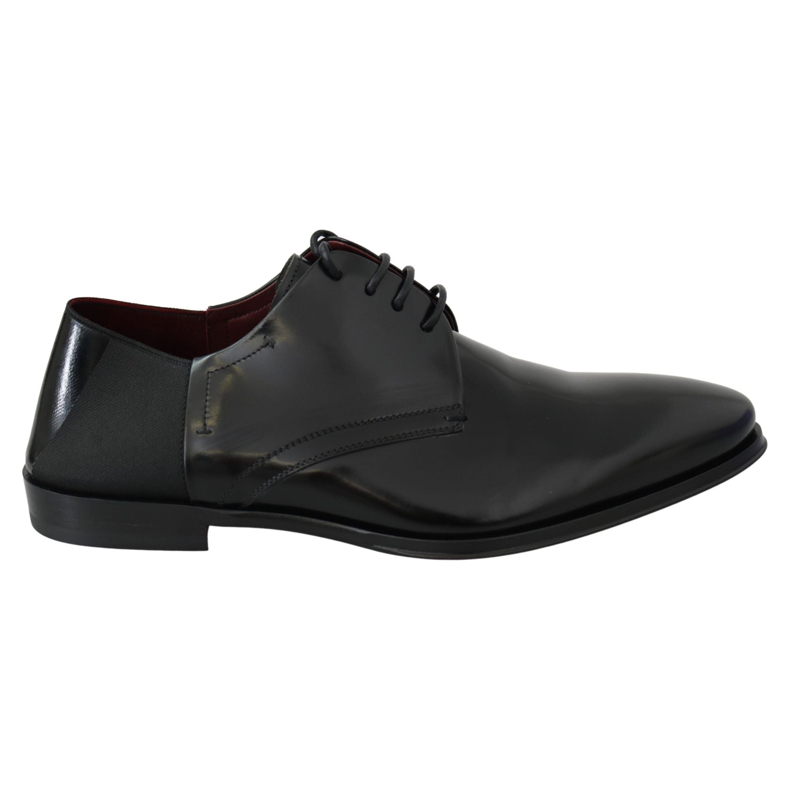 Dolce & Gabbana Black Leather Derby Shoes for Sophisticated Style
